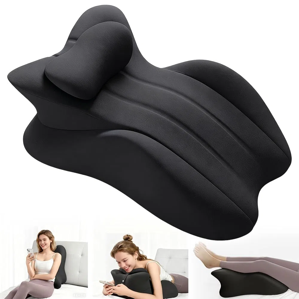 Coussin Triangulaire en Mousse à Mémoire de Forme pour Couples, Soutien Intime Dos et Colonne
