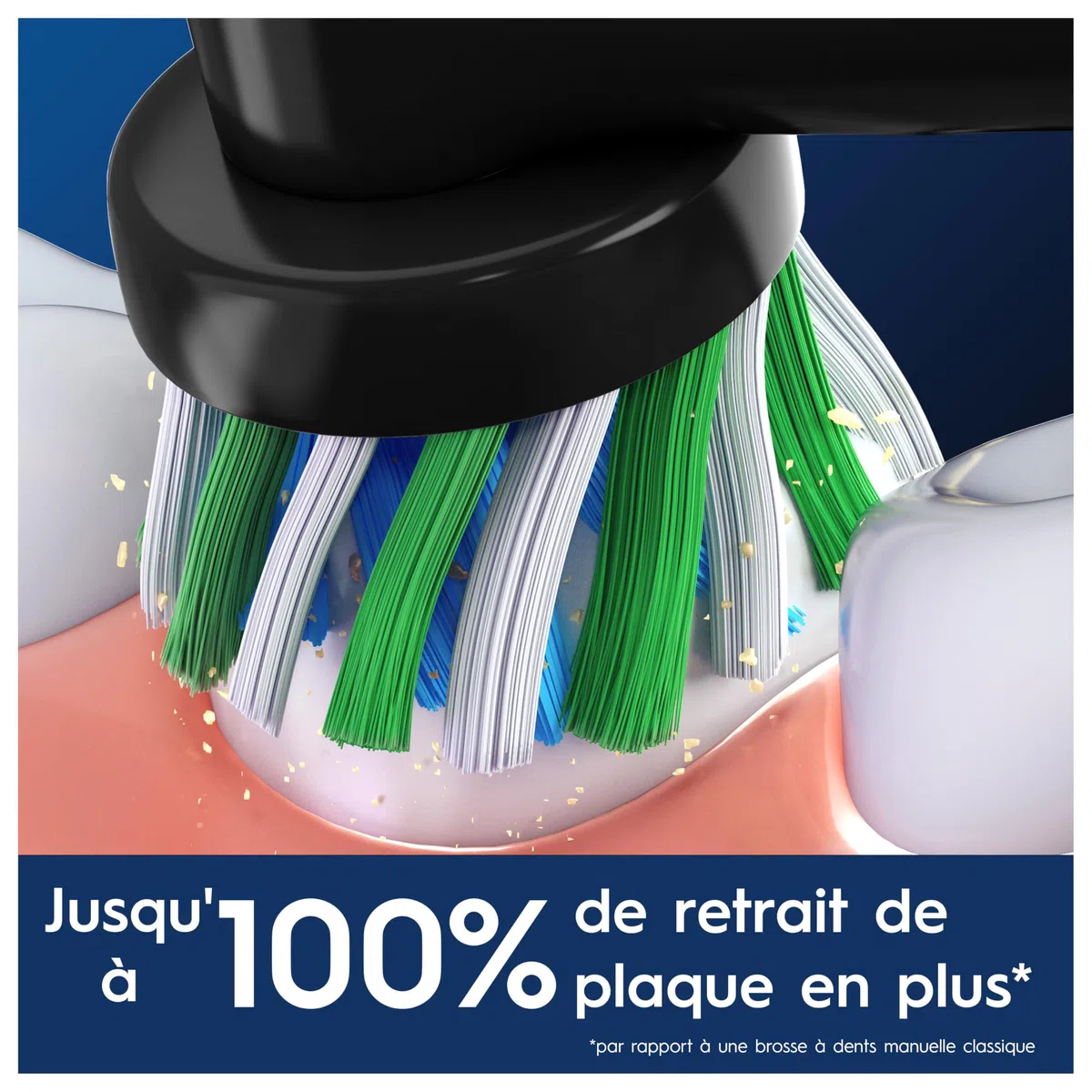 Oral-B Cross Action Brossettes de Rechange Lot de 12 Noires Recharges Brosse à Dents Électrique Pro