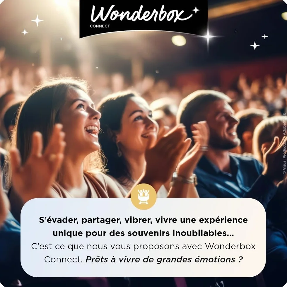 Wonderbox Connect Coffret Cadeau Matchs Parcs à Thème Spectacles en Duo 2 Entrées Parc d'Attraction 2 Places Match Spectacle France Validité 27 Mois