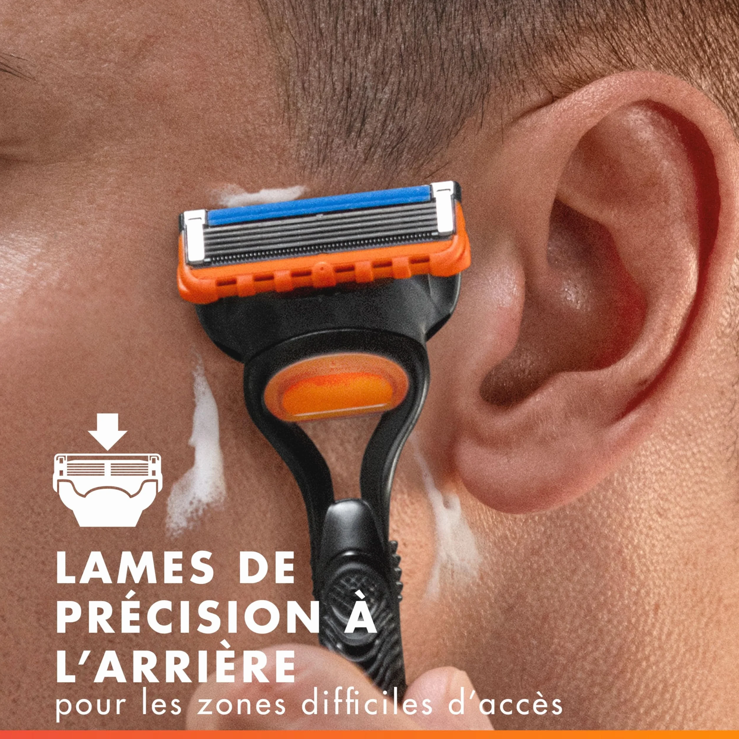 Gillette Lames de Rasoir Homme Fusion 5, Pack de 12 – Cartouches Longue Durée en Acier Inoxydable pour le Rasage des Zones Difficiles d’Accès, Micro-Lamelles, 1 Rechange Jusqu’à 20 Rasages