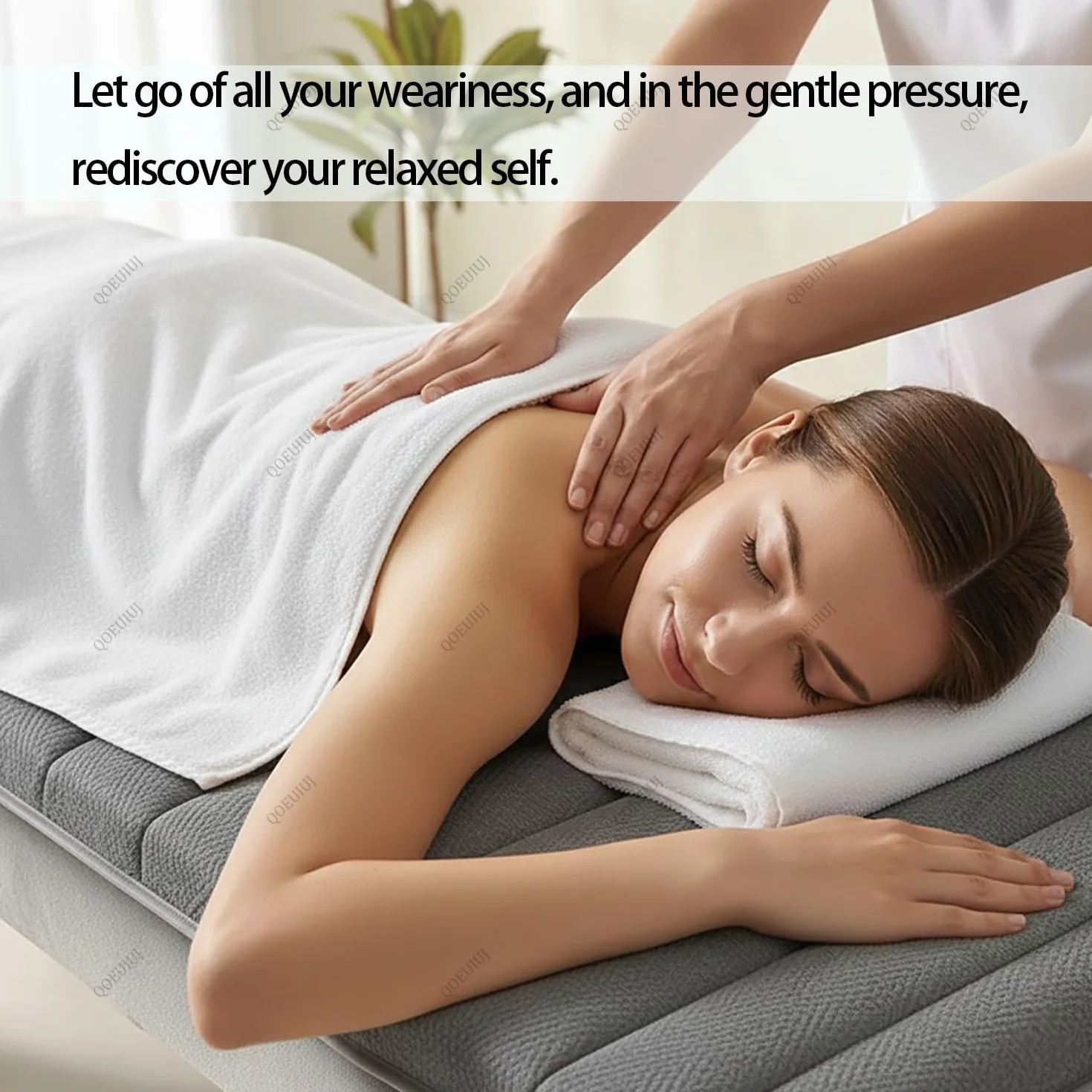 Surmatelas Table de Massage avec Trou Visage - Matelas Lit Esthétique Antidérapant Mousse Haute Densité, Coussin Épais pour Salon de Beauté et Extension de Cils(Gris,185x70x6cm)
