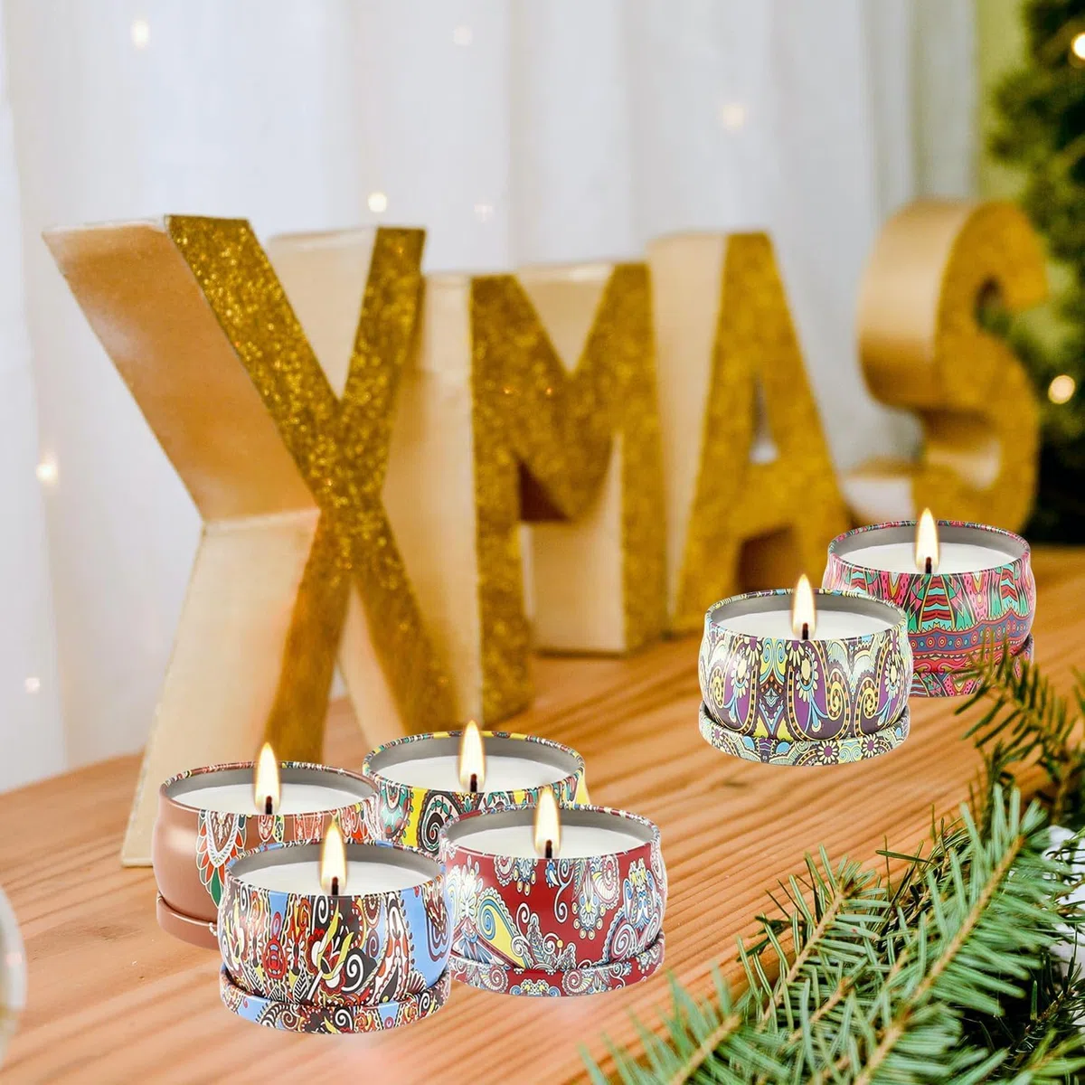 LIVEN Lot de 24 bougies parfumées en cire de soja - Bougies d'aromathérapie pour la maison - Bougies parfumées de 70,9 g pour maman pour Noël, anniversaire, Thanksgiving, fête des mères