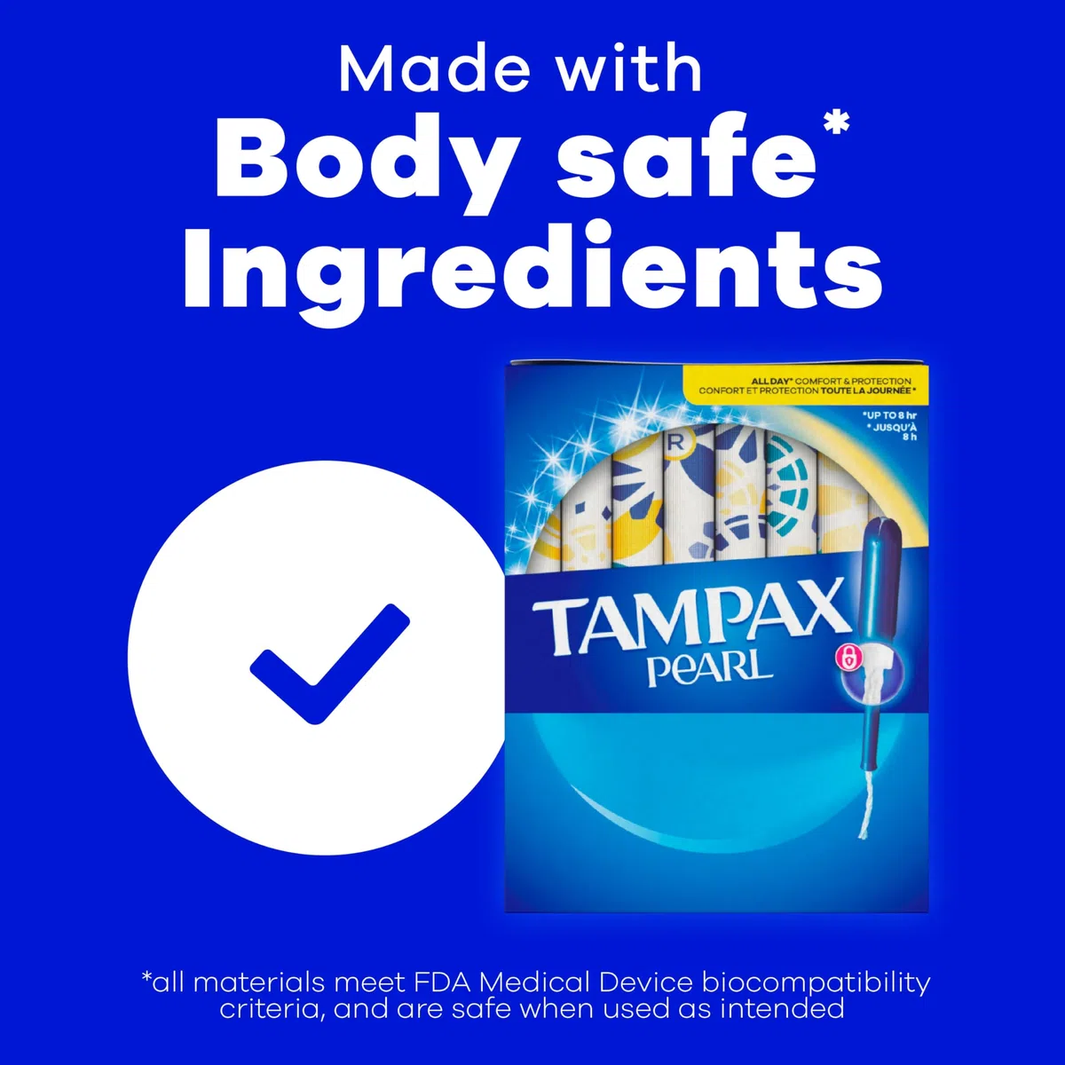 Tampax Pearl Lot de 60 tampons avec tresse anti-fuite, ultra absorbants, non parfumés