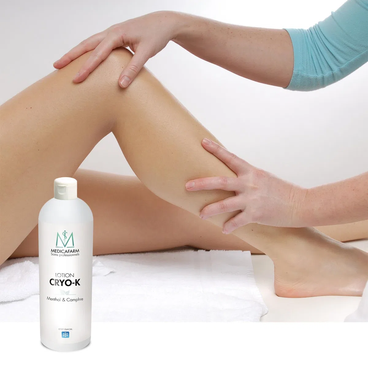 Lotion CRYO-K au Menthol et Camphre Effet Froid Jambes Lourdes Tonifiant Lot de 2