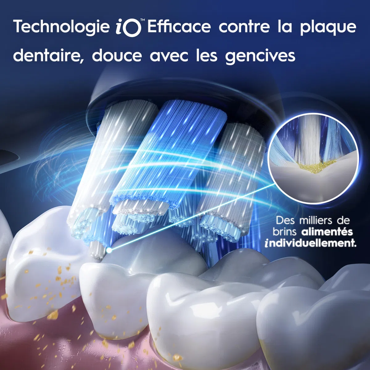 Oral-B Brosse à Dents Electrique iO 10, 3 Brossettes de Rechange, Noire– 7 Modes de Brossage dont Blancheur et Soin des Gencives, Capteur de Pression, Batterie Rechargeable, Guidage IA, Etui