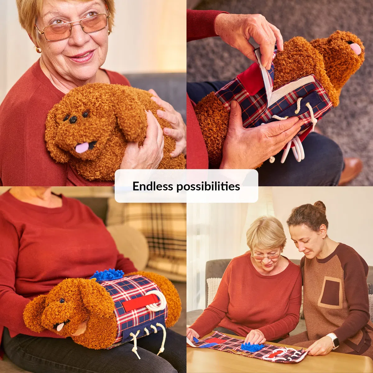 ODOXIA Couverture et Manchon Sensoriels | Produits pour Personnes Âgées de Démence | Cadeau d’Activité pour Personnes Âgées atteintes d’Alzheimer | Jouets Sensoriels