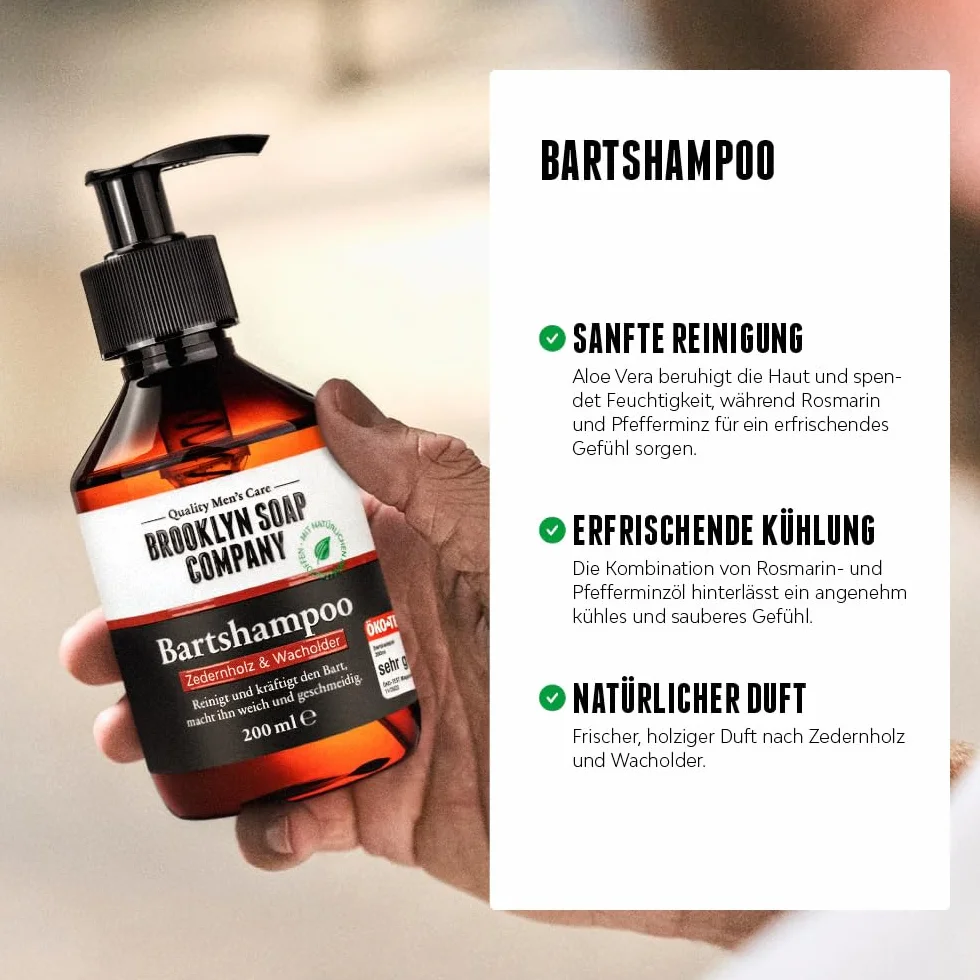 Brooklyn Soap Company Ultimate Beard Box Kit d'entretien de barbe avec huile, shampoing, brosse, cire et crème – Cadeau homme