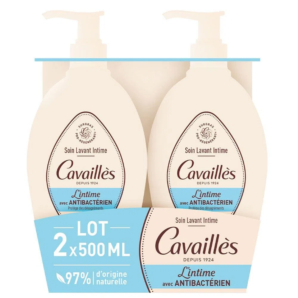 Rogé Cavaillès Soin Toilette Intime Anti-Bactérien Lot de 2 x 500 ml
