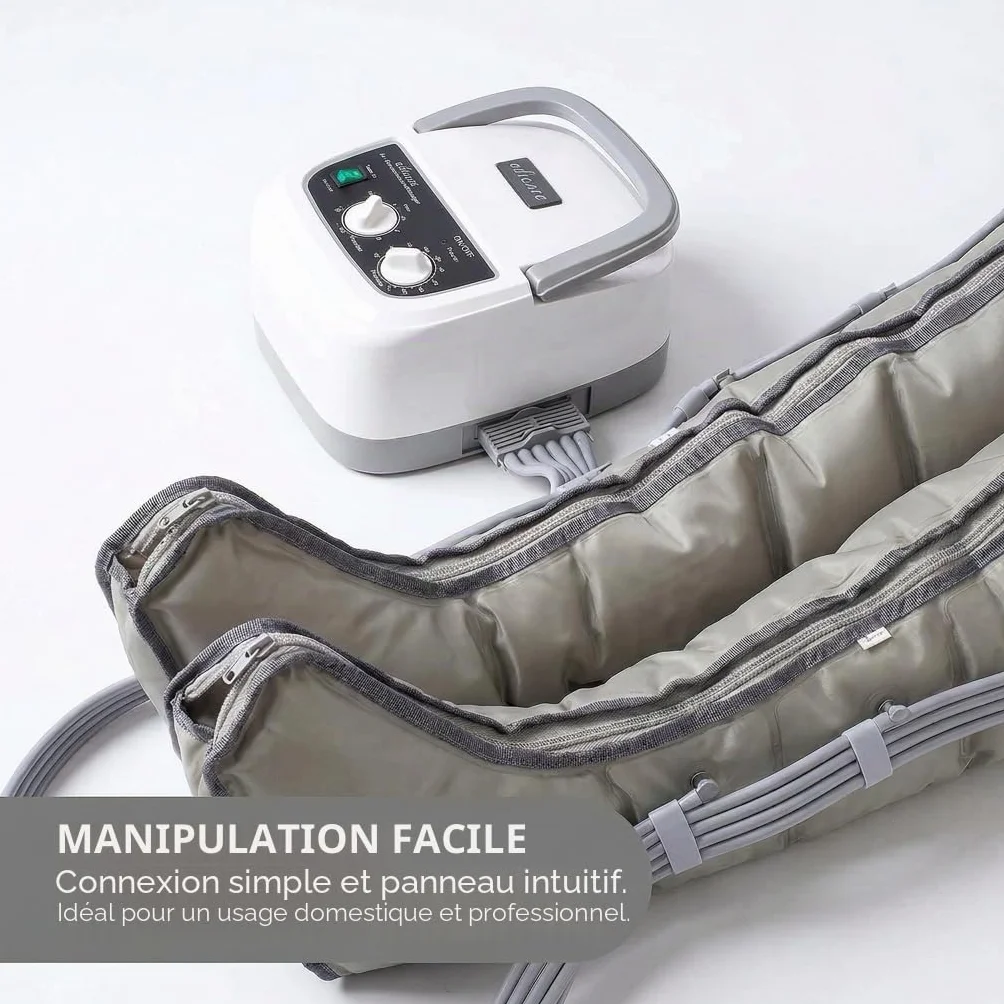 Edicare Bottes Pressothérapie Drainage Lymphatique Appareil Massage Jambes Pieds Fatigués
