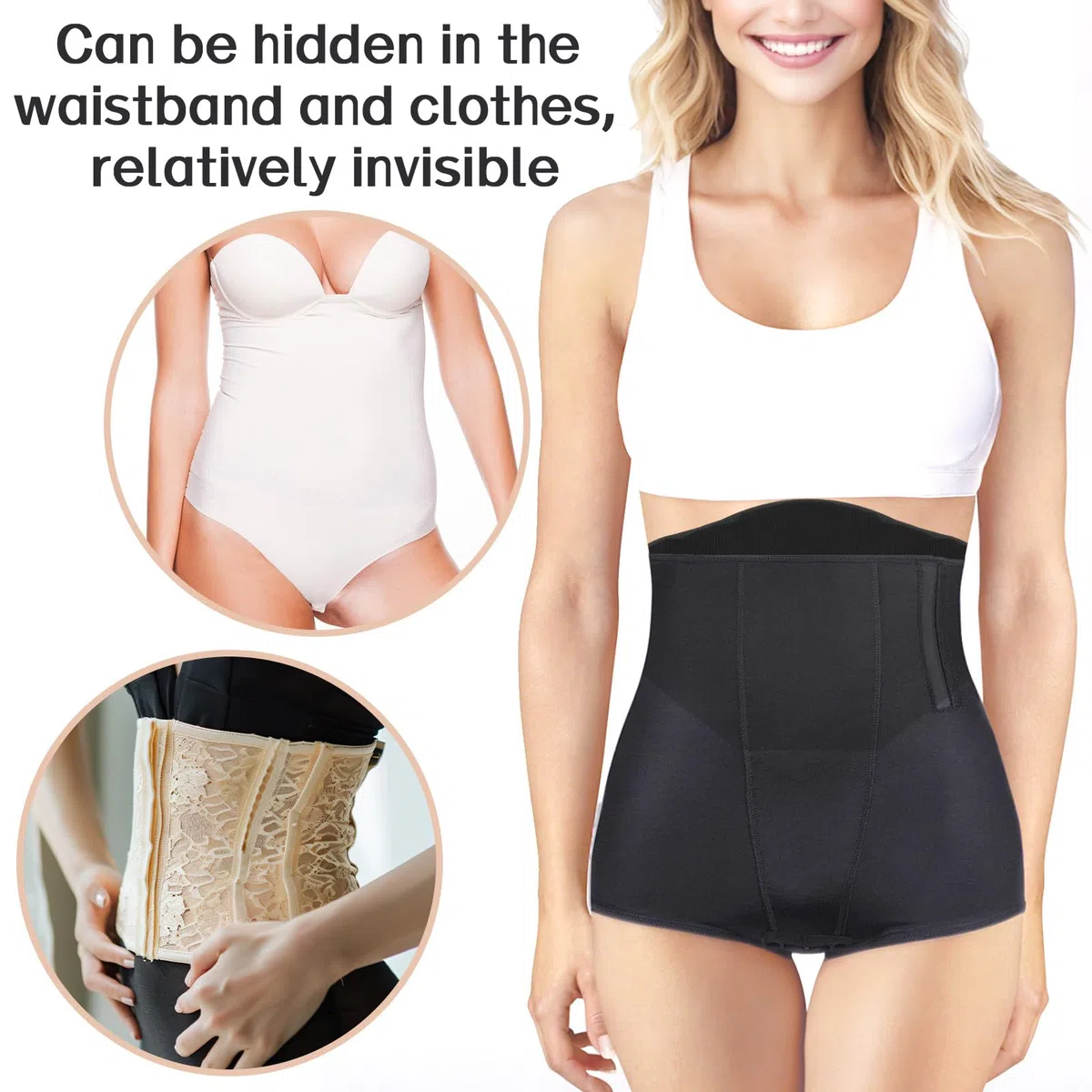 Ensemble de Planches de Compression Abdominale Latérale, Protections Latérales Mousse Lipo avec Planche Plate et Panneau Lombaire Noir