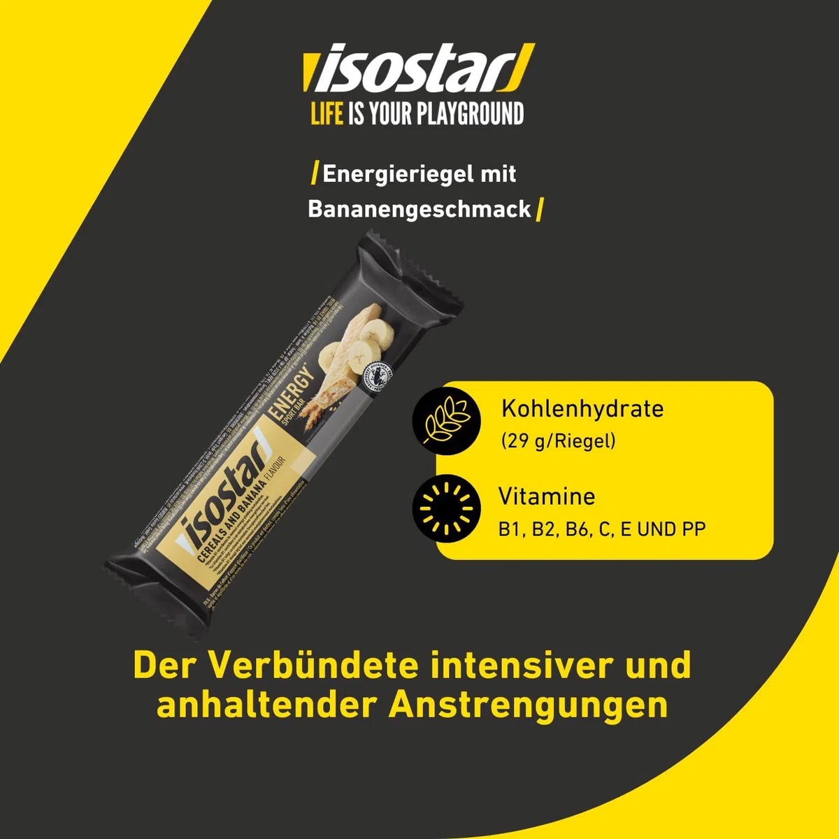 Isostar Barres Sport energy Banane - Lot de 30 Barres Nutritives energétiques - 30 x 40 g
