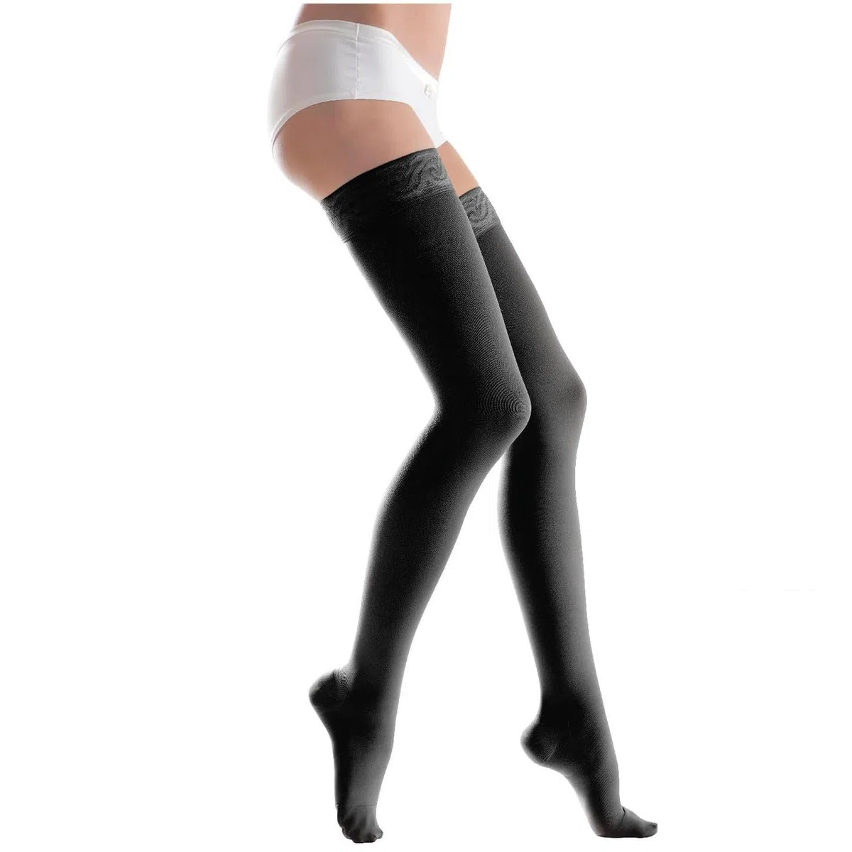 23-32 mmHg Medical Compression Stockings Class 2 avec bande de dentelle, varices, souvent gonflement des jambes, douleur dans les mollets et les pieds