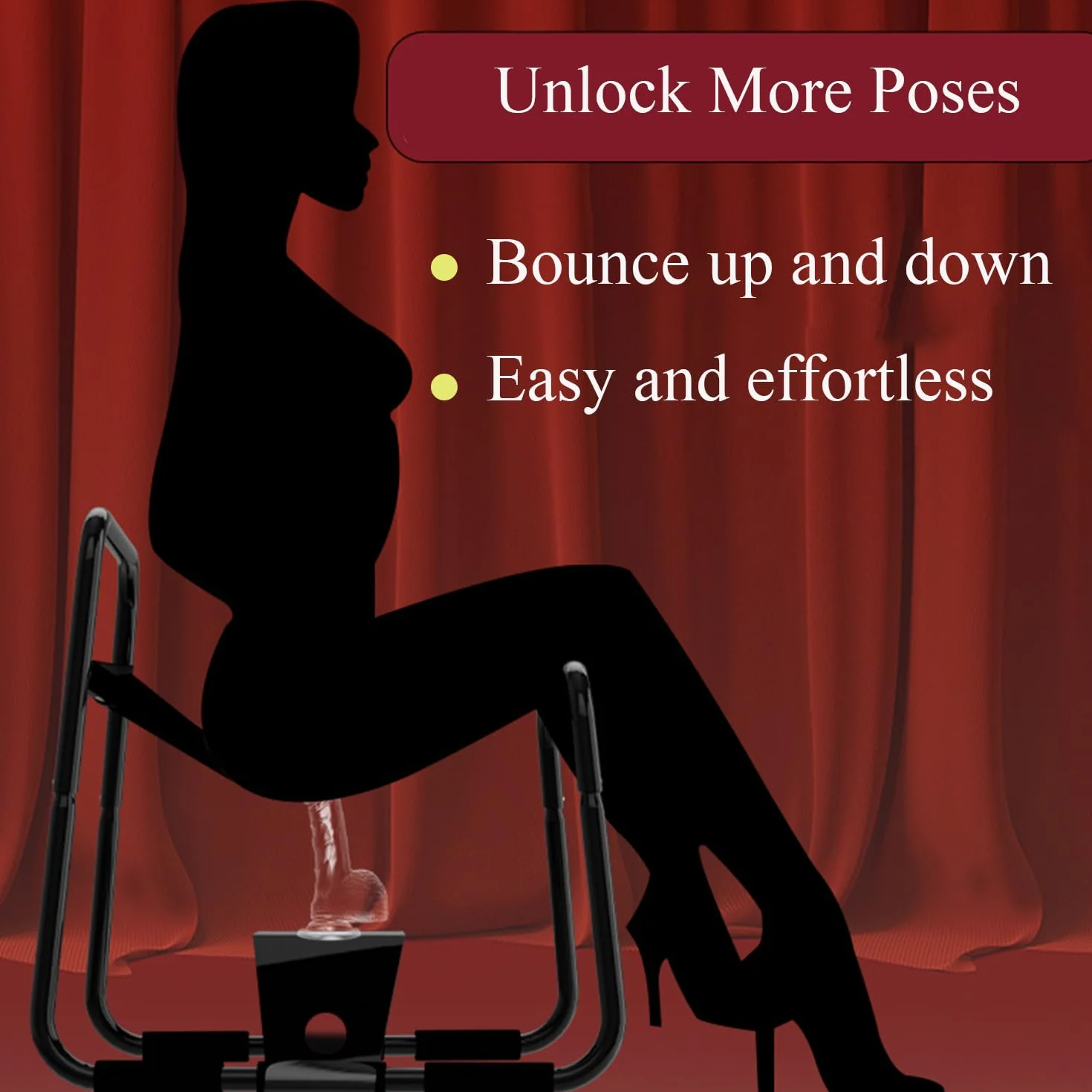 Chaise Sexuelle Adulte Accoudoirs Fonction Rebond Sangles Mobilier Intime Couples Facile Monter Portable