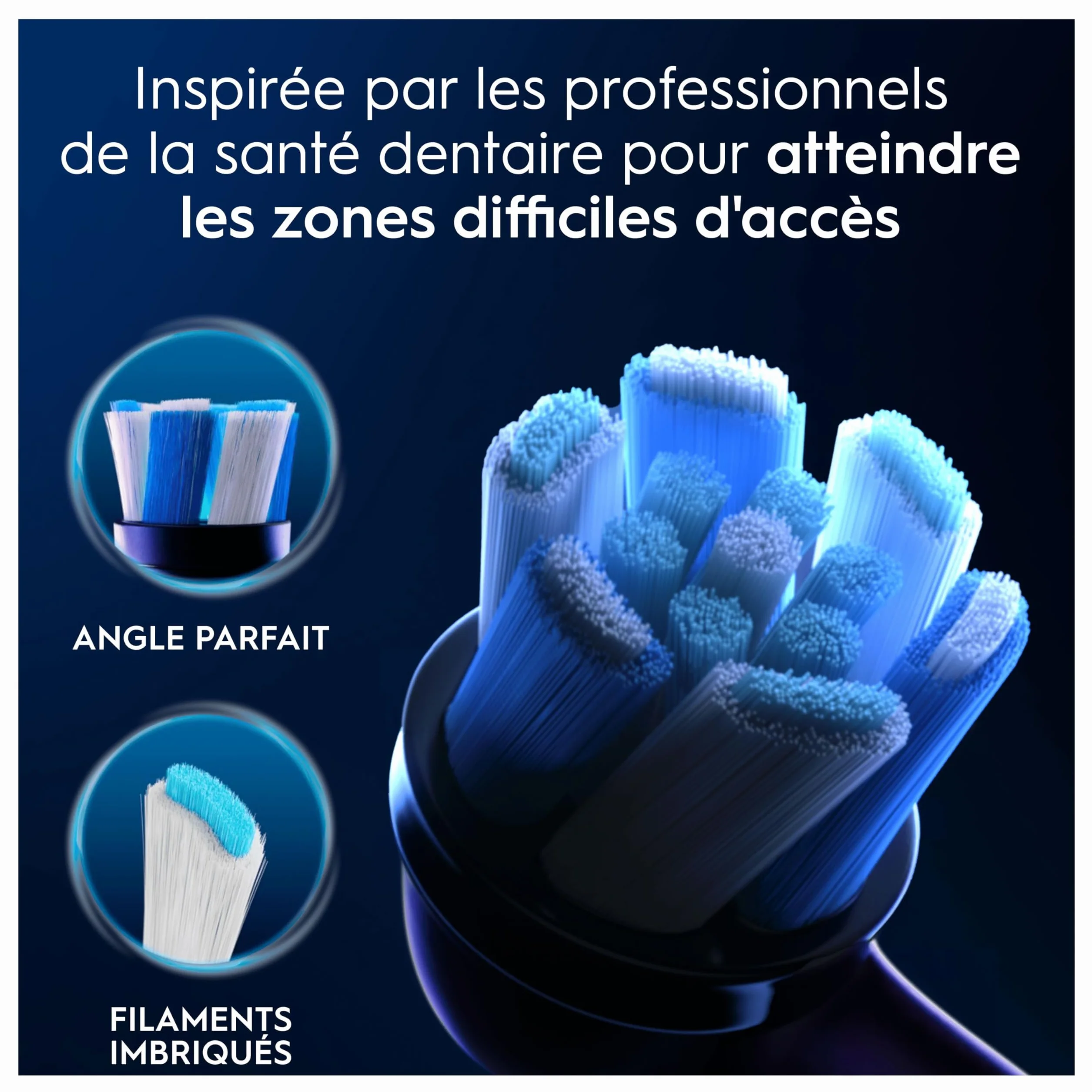 Oral-B Brossettes de Rechange Ultimate Clean, lot de 8, Noires – Recharges Brosse à Dents Électrique iO
