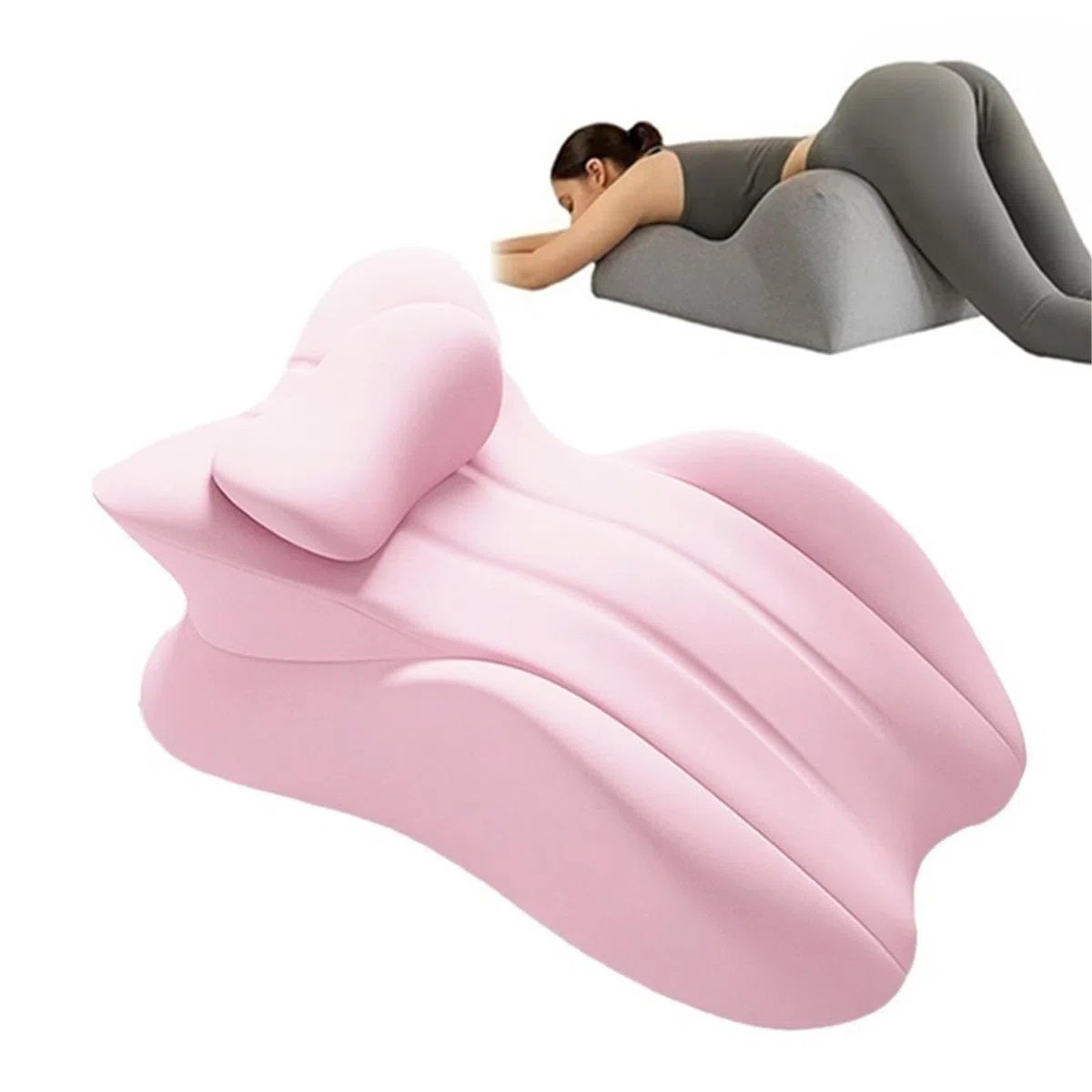 Oreiller ergonomique en mousse à mémoire de forme pour couples, soutien lombaire à 27 degrés