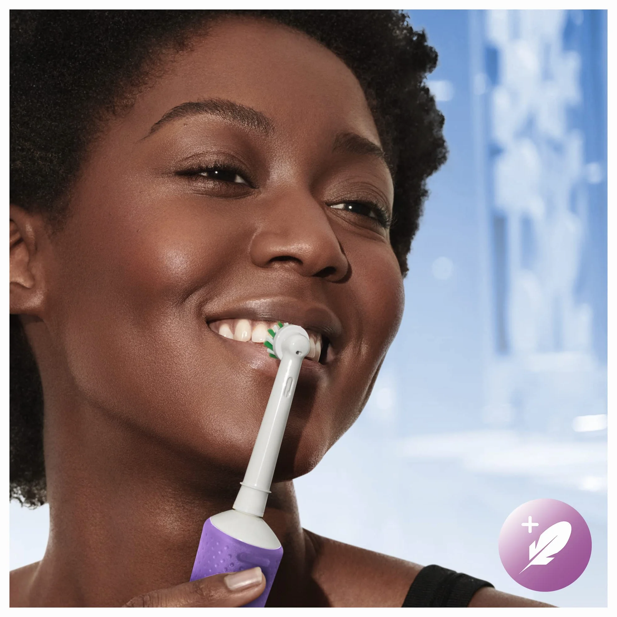 Oral-B Vitality Pro Lot de 2 brosses à dents électriques avec 2 brosses de rechange, 3 modes, noir/violet