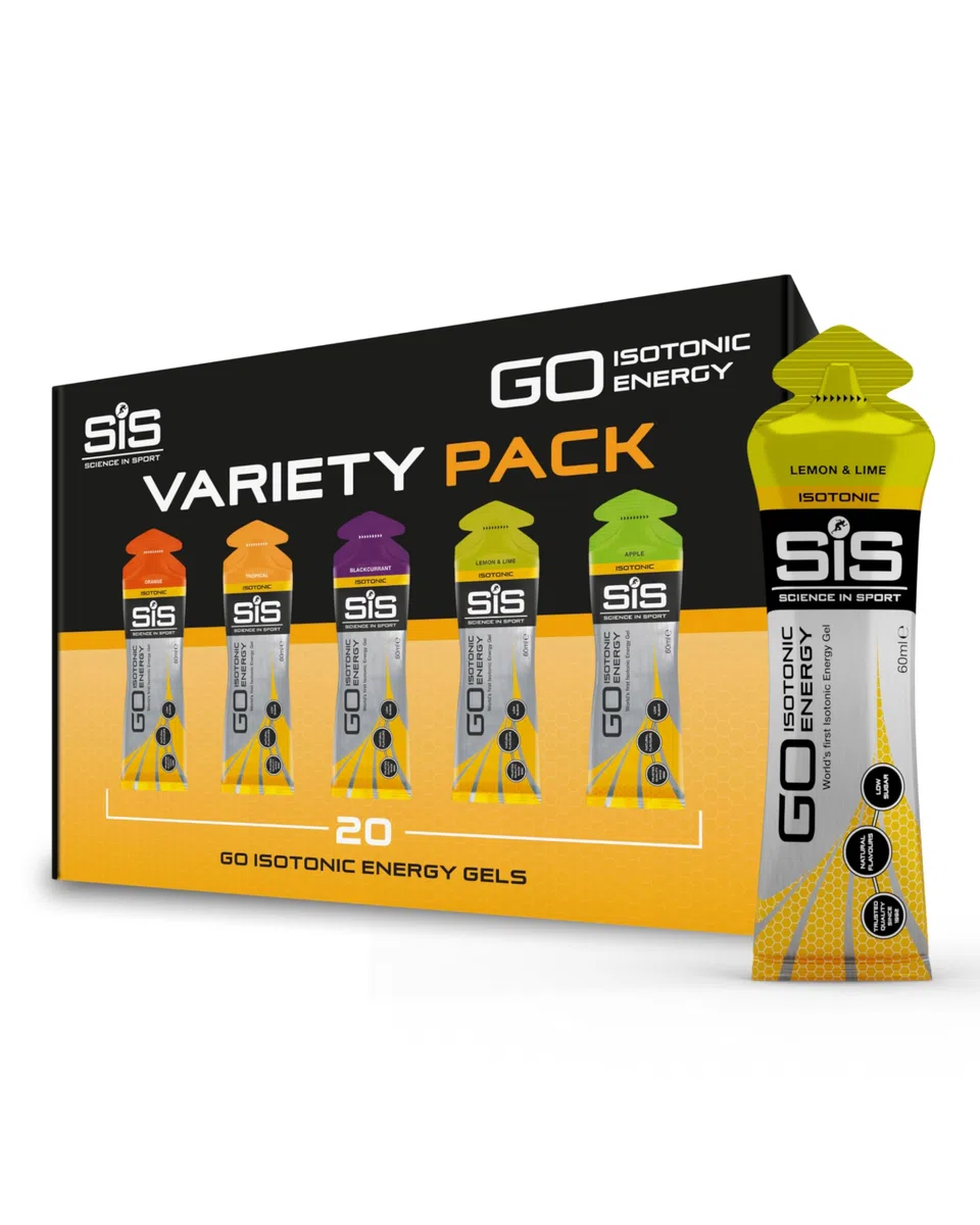 Science in Sport GO High Carb Gel Énergie Isotonique 20 x 60ml Vegan - Formulation isotonique avec 22g de glucides, bon apport d'énergie, alternative optimale aux boissons isotoniques
