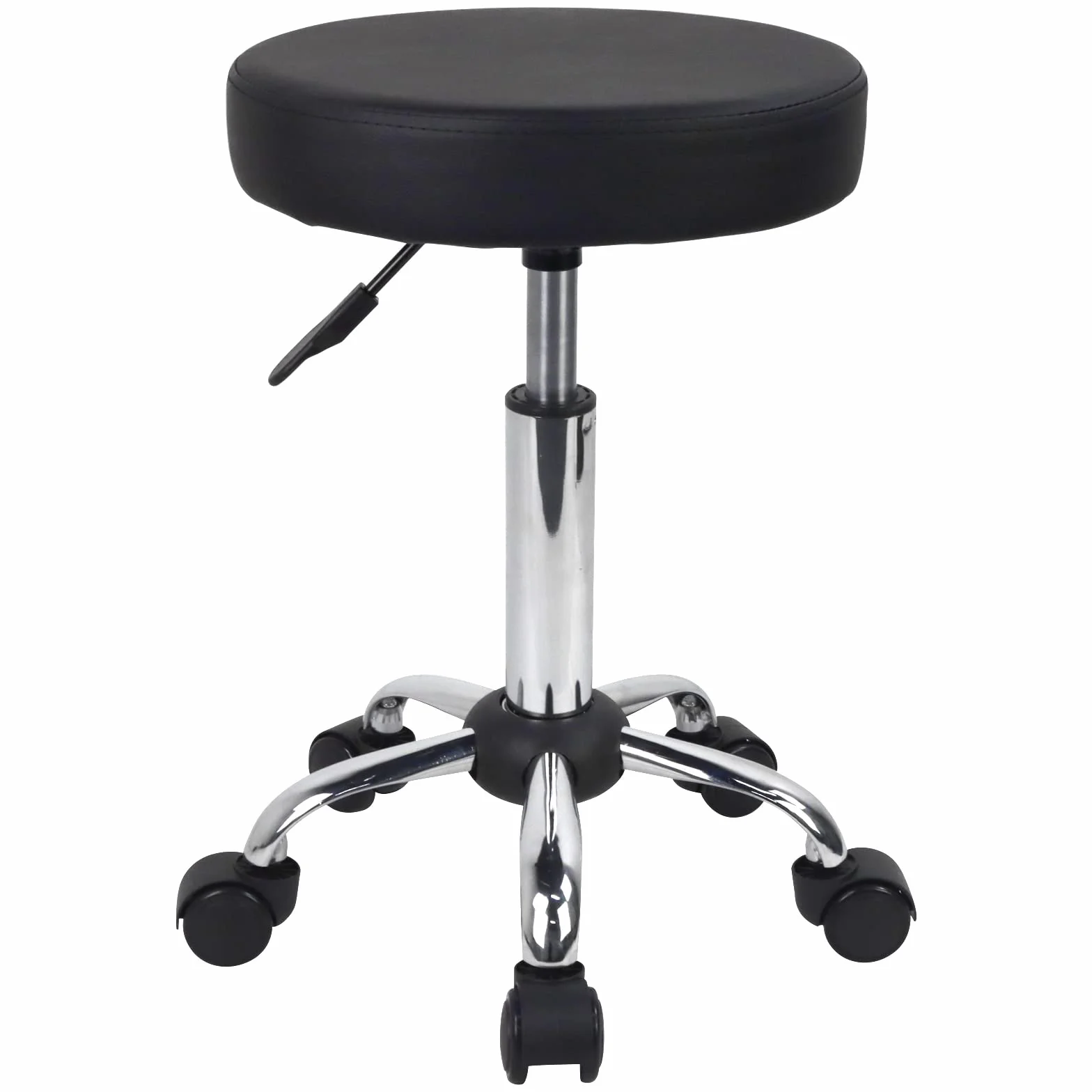FURWOO Tabouret à roulettes polyvalent avec roulettes pour spa - Tabouret à dessin réglable (noir)