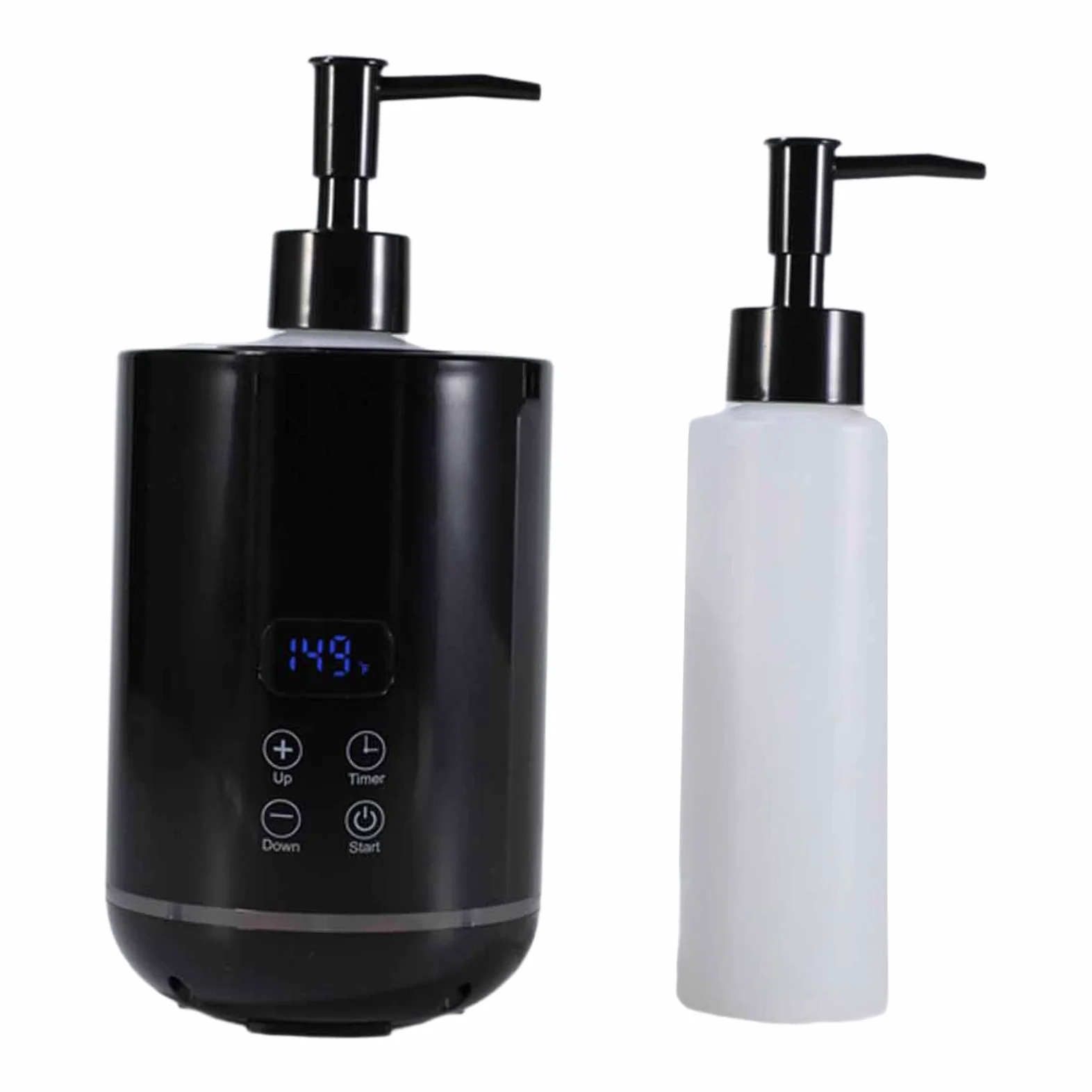 3 Pièces Chauffe-Huile de Massage, Appareil de Chauffage Portable, Chauffe-Bouteille et Chauffe-Lotion en Matériau PP, Affichage LED Tactile, Approprié pour Salon, Voyage, Noir