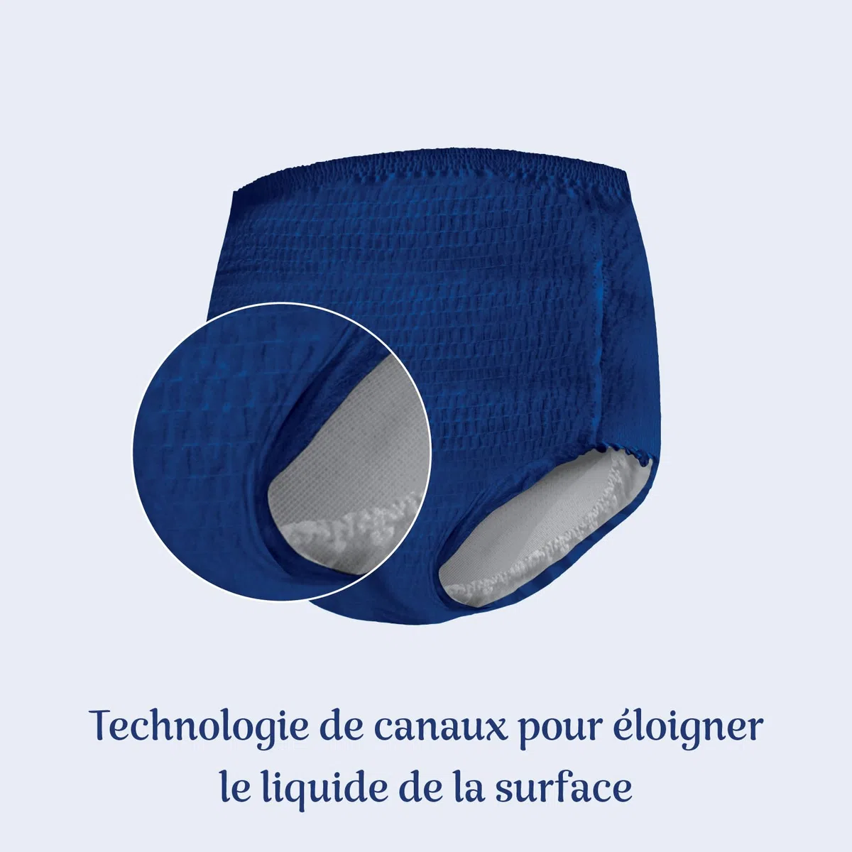 Amazon Basic Care Homme Culottes Plus Grand - 40 Pièces (4 paquets de 10), Bleu