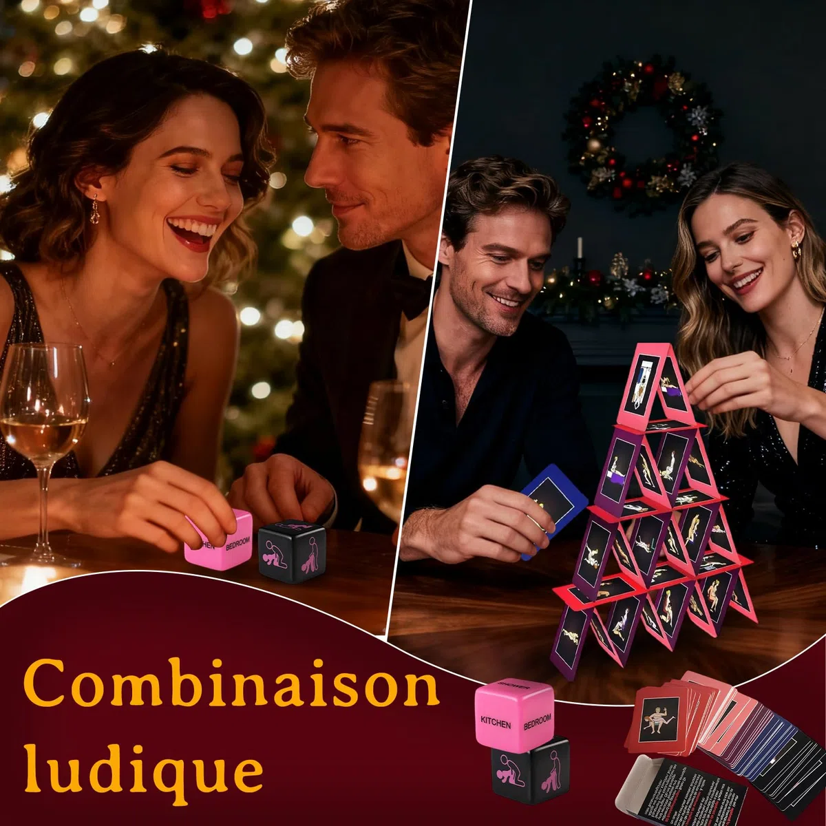 HBABY Coffret cadeau Saint-Valentin Coffret cadeau d'anniversaire sensuel Coffret découverte de 24 jouets pour adultes Collection Surprise intime Conçu pour les couples, les hommes et les femmes