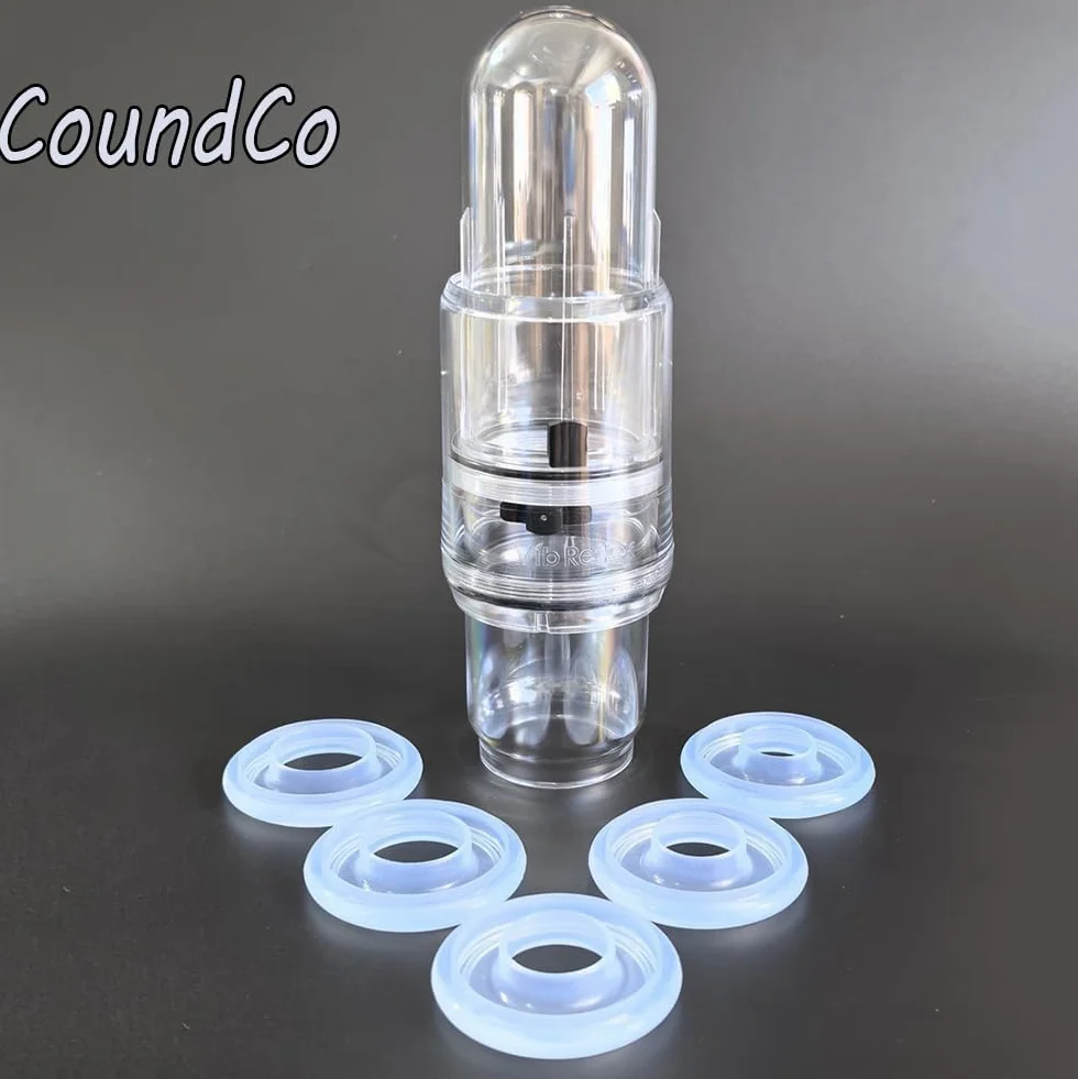 Pompe à Pénis Manuelle avec 5 Anneaux en Silicone – Vakuumpumpe pour Hommes, Stimulation de l’Érection et Allongement