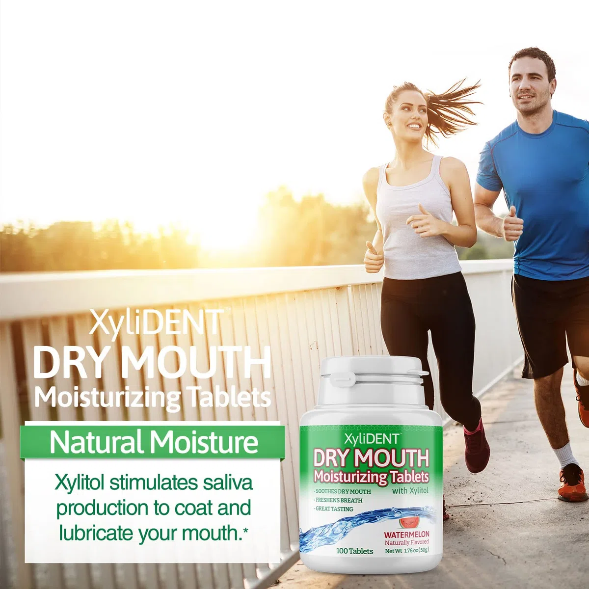 XyliDENT Nature's Stance Comprimés de Xylitol 100 pièces Bouche Sèche Stimulation Salive Haleine Fraîche