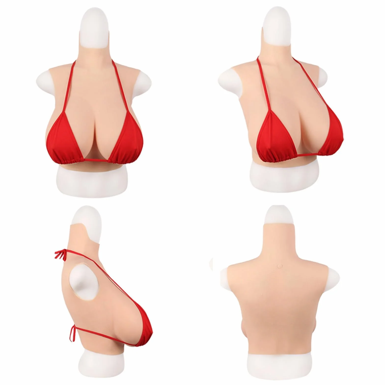 Prothèse Mammaire, Sein de Silicone Prothèse Faux Seins Formes en Silicone Artificielle Poitrine Forme B-I Cup, Plaques de Poitrine en Silicone pour Mastectomie Transgenre Drag Queen Cosplay