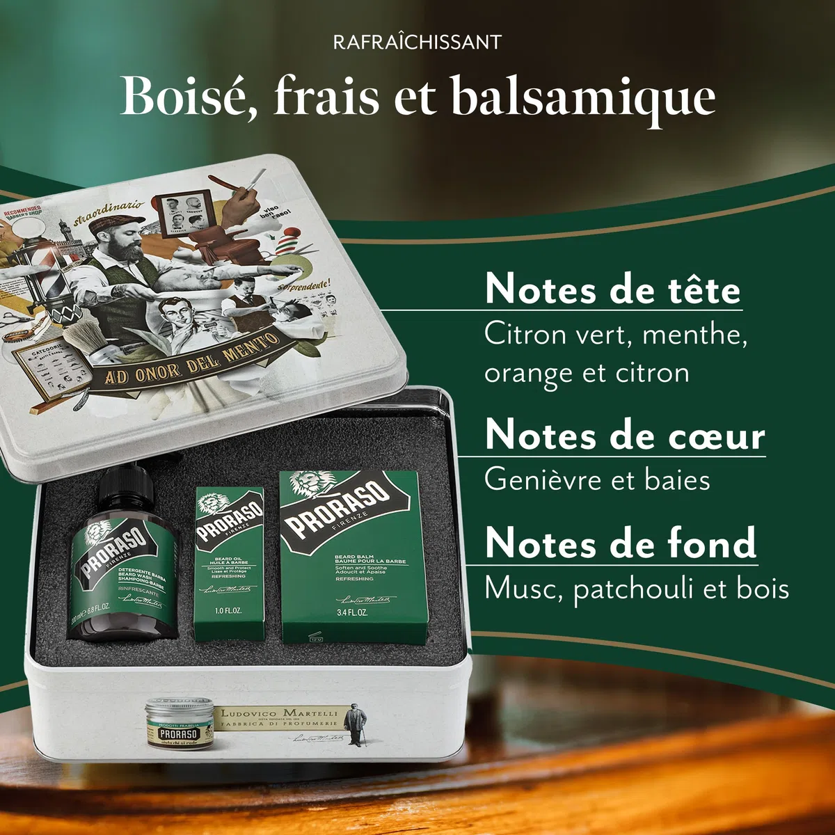 Proraso Lot de 3 barbes rafraîchissantes 8004395006939