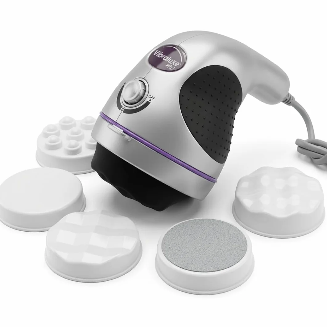 Best Direct Vibraluxe Pro Original Comme Vu à la Télé Masseur Amincissant Sculptant Circulaire, Anti-Cellulite 5 en 1 – Appareil de Massage Vibrant Électrique, Palper Rouler