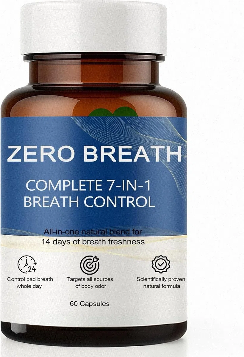 Solution 7 en 1 contre la mauvaise haleine Zero Breath, fraîcheur en 14 jours, contrôle naturel des odeurs
