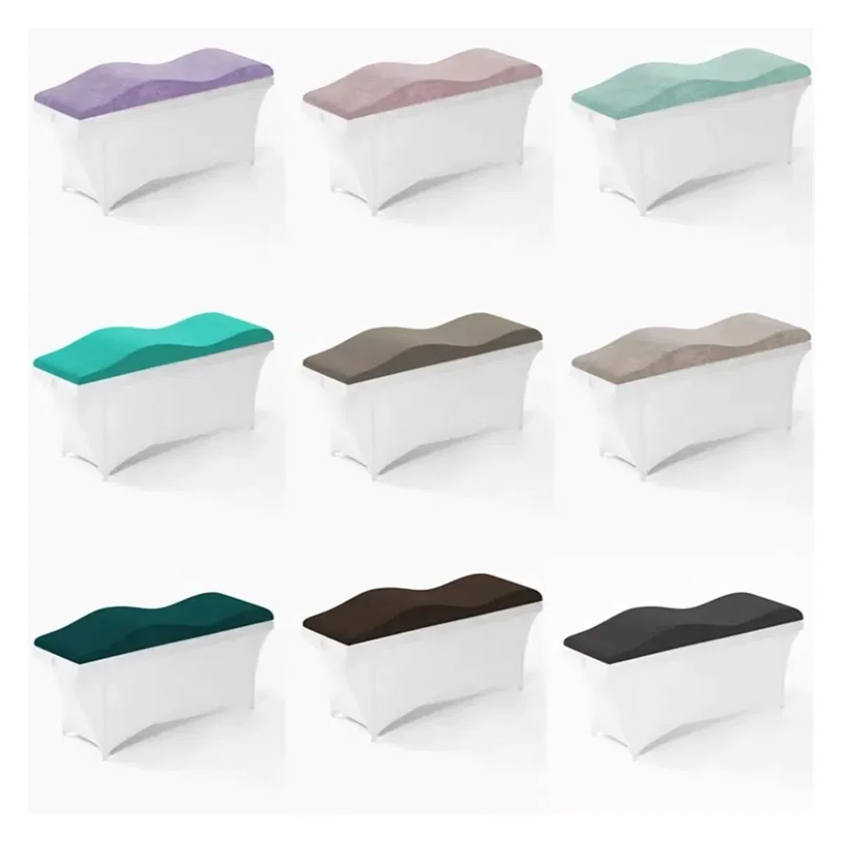 Matelas Table De Massage Salon de beauté Extension cils incurvée Surmatelas lit Table massage en velours Matelas for Lit for salon(Plastic cover)