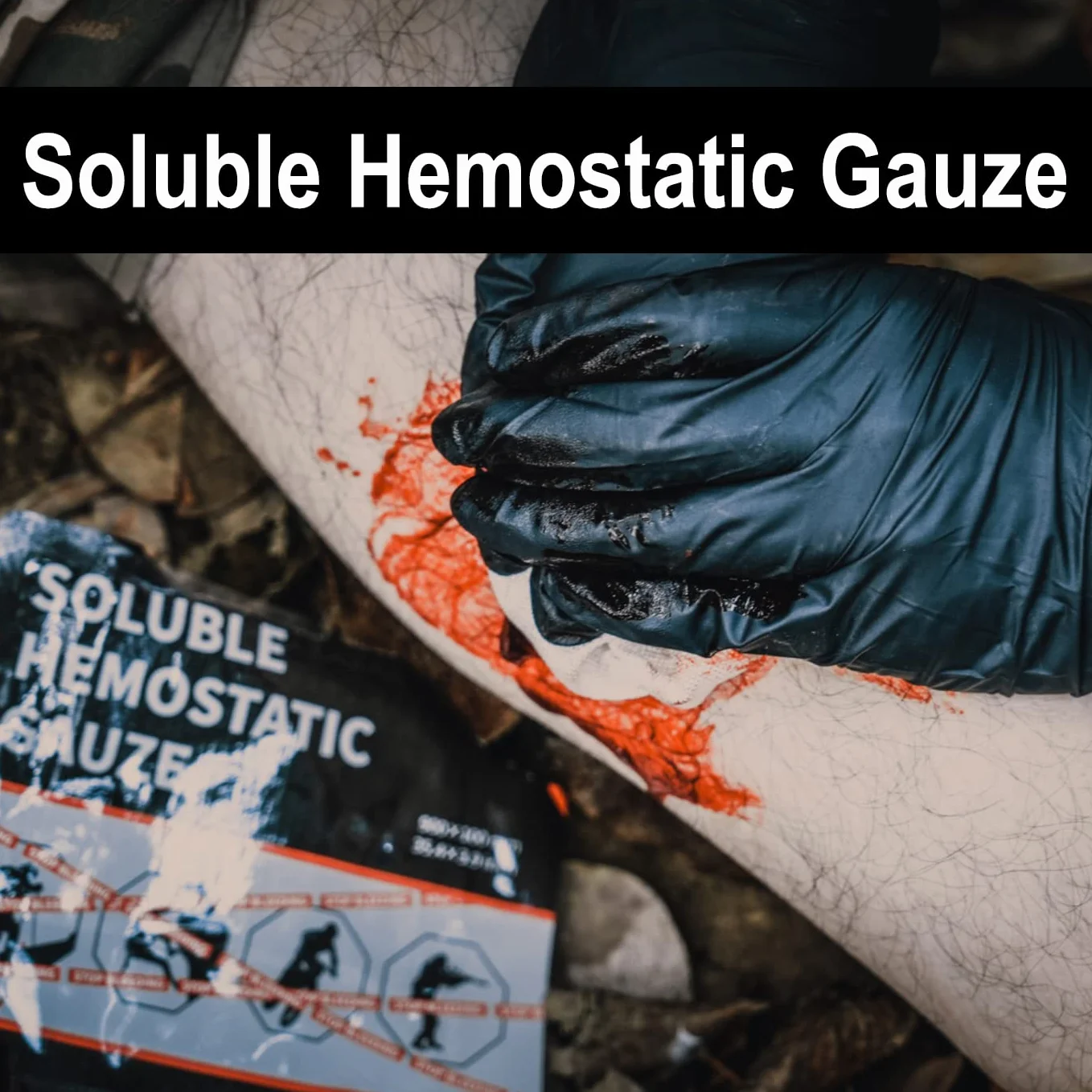 Rhino Rescue Kit Individuel de contrôle des hémorragies, Kit Trauma IFAK, Set de Recharge de Premiers Secours avec Tourniquet, Gaze hémostatique, Pansement israélien 6", Gaze compressée