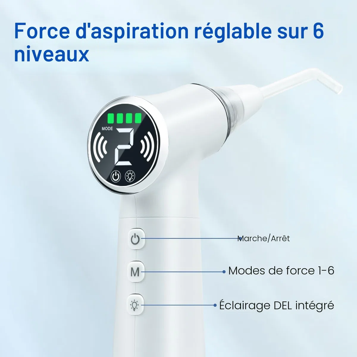 Kit Électrique Anti Caseum,Caseum Amygdale Aspirateur avec 800mAh Batterie, Pipette Caseum et 11 Accessoires pour Enlever les Calculs Amygdaliens, Portable et Idéal pour Maison et Voyage.