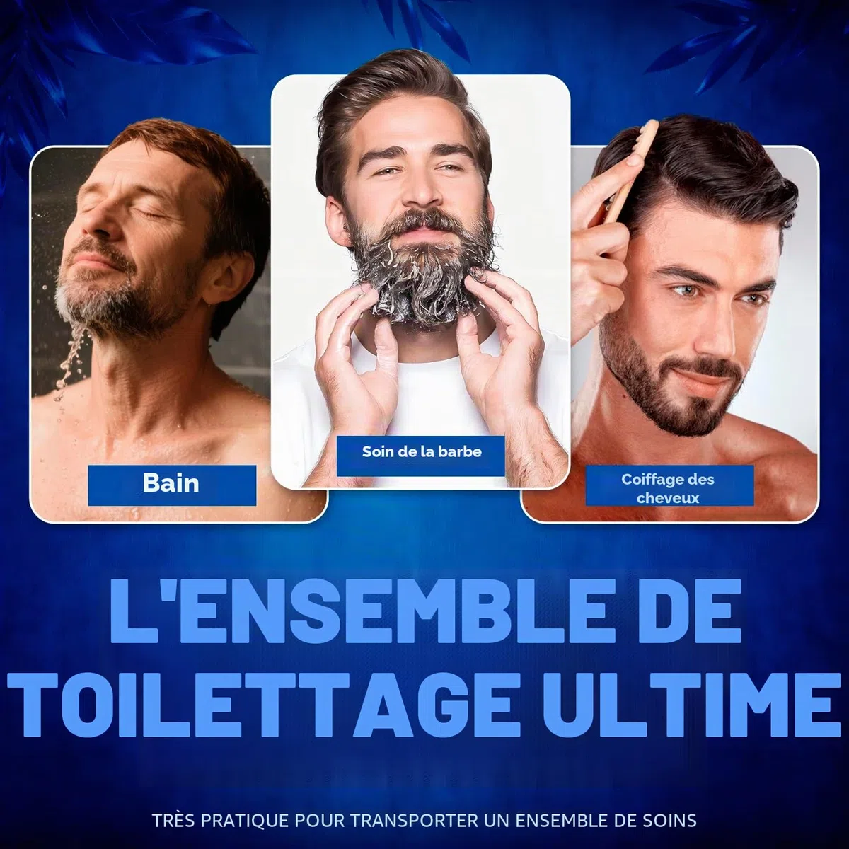 Calendrier de l'Avent 2025 Hommes 24PCS Kit Entretien Barbe Noël