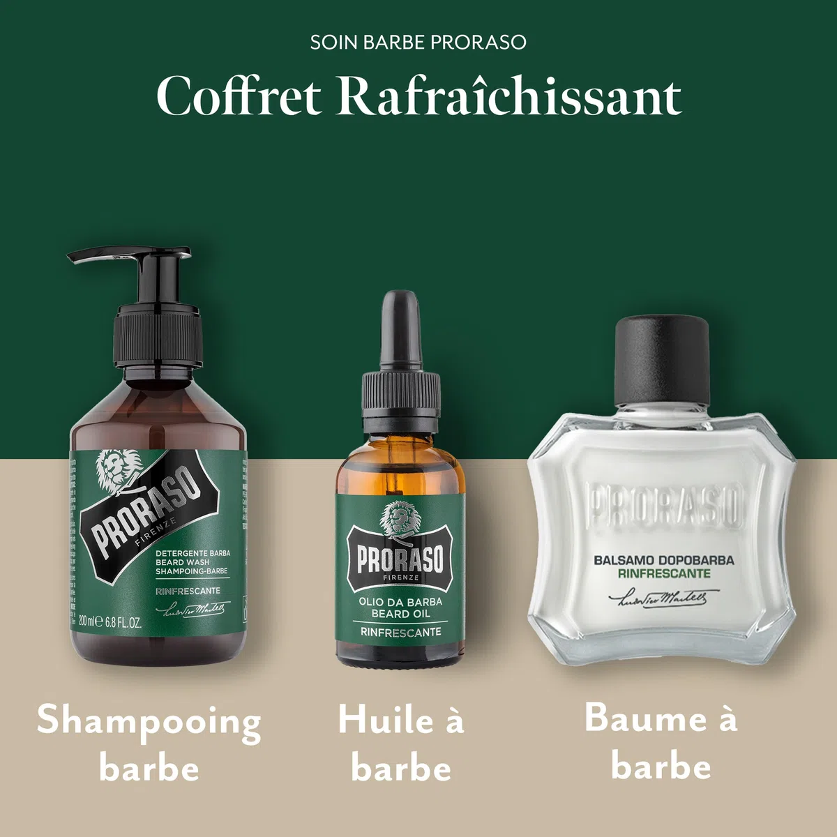 Proraso Lot de 3 barbes rafraîchissantes 8004395006939
