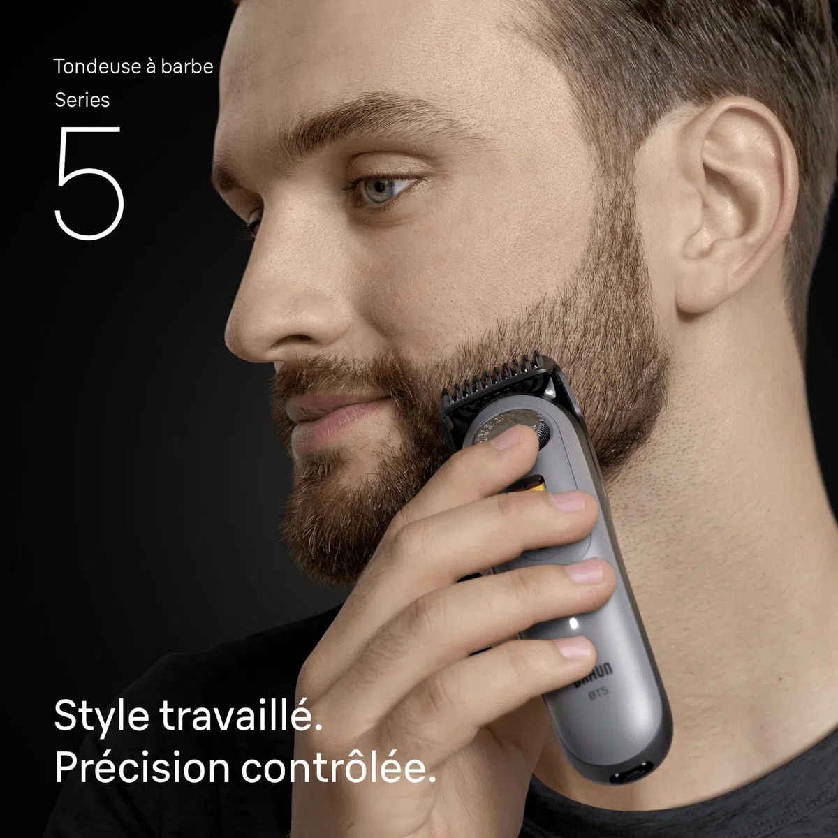 Braun Tondeuse Barbe Homme Series 5 BT5565, Grise – Etanche, sans Fil, Batterie Rechargeable, Lame Ultra Affutée, Coffret avec +9 Outils de Barbier, 40 Réglages de Longueurs, Emballage en Carton