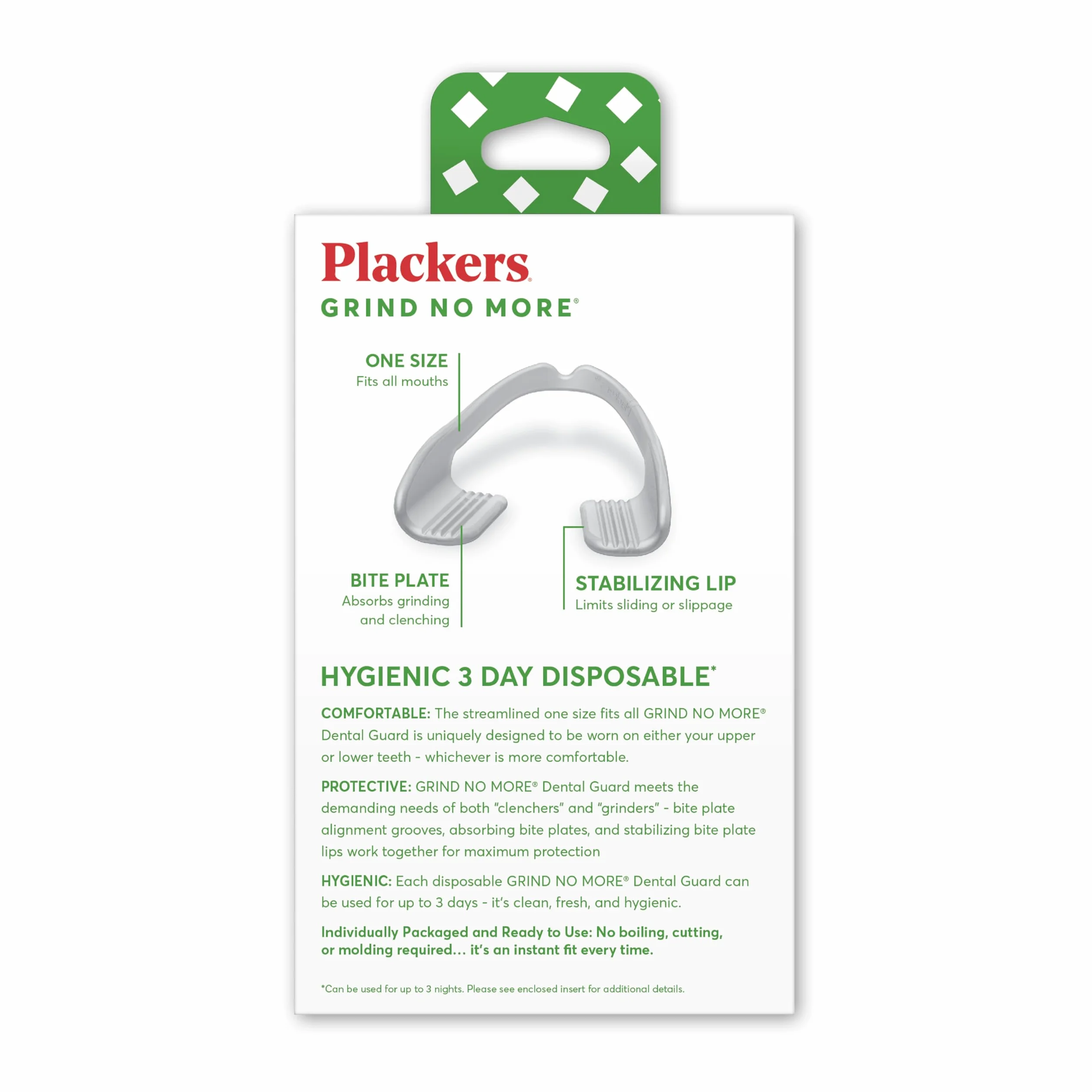 Plackers Lot de 10 protège-dents anti-mouture pour nuit