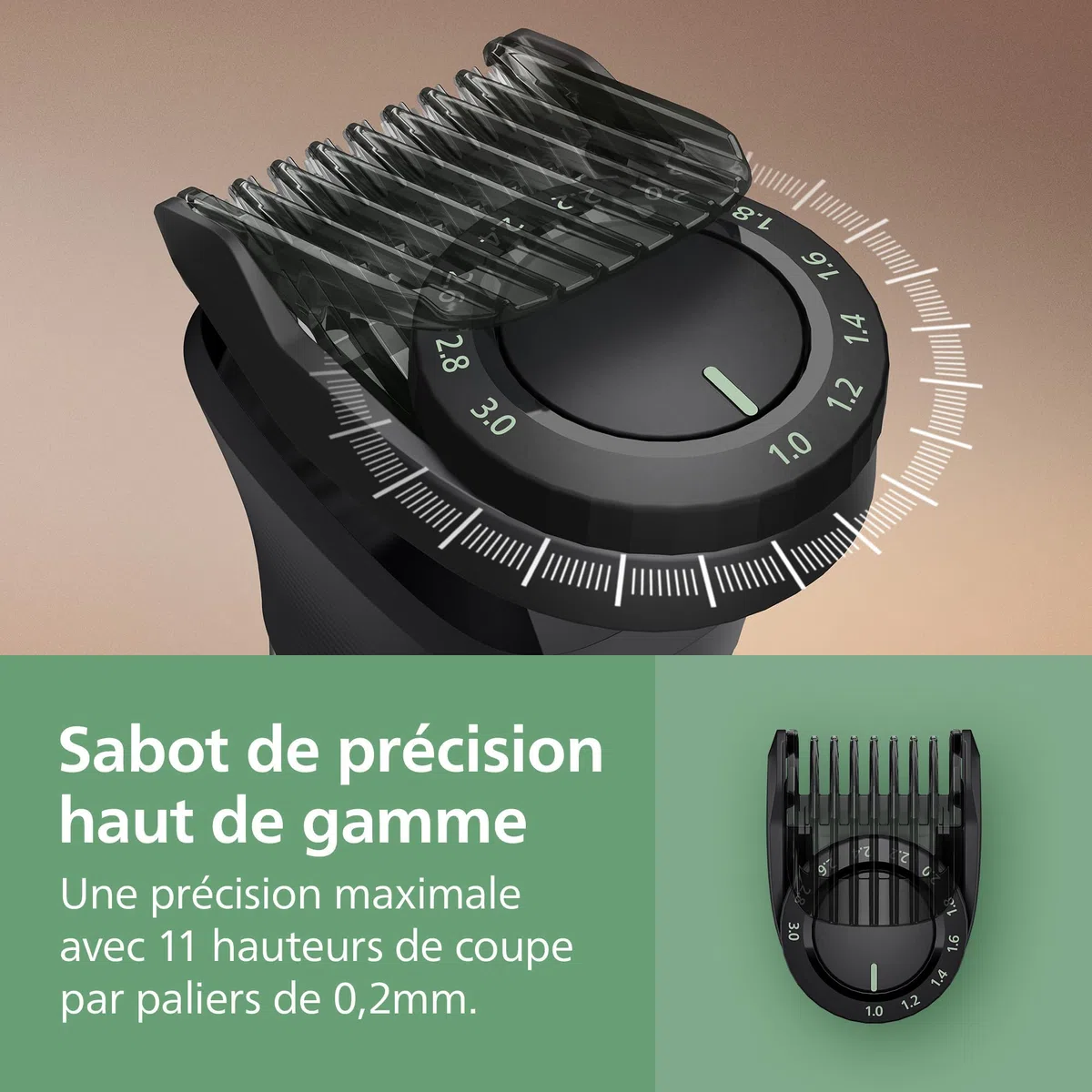 Philips Multigroom série 7000 Tondeuse tout-en-un 17 accessoires lames métal auto-affûtées 26 hauteurs coupe MG7961/15