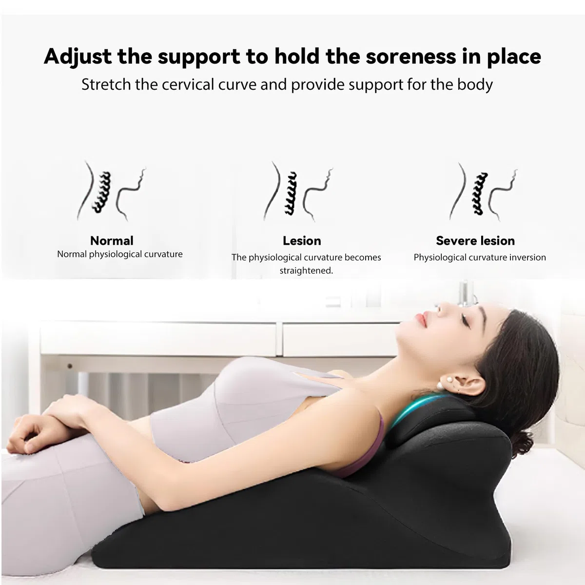 Coussin lombaire ergonomique en mousse à mémoire de forme pour la colonne vertébrale, soutien multifonction pour couples