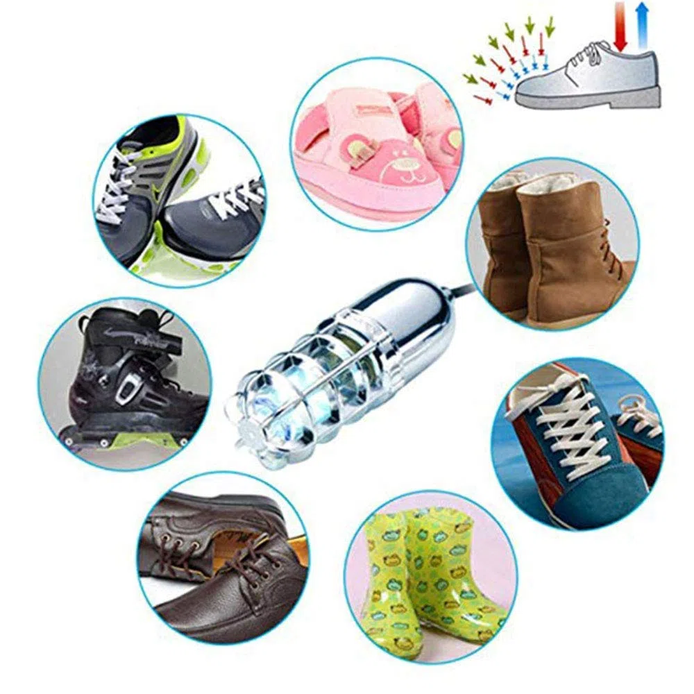 Lampe UV germicide pour sèche-chaussures – Désinfection et stérilisateur multifonction pour la maison et la voiture, séchage rapide et élimination des germes