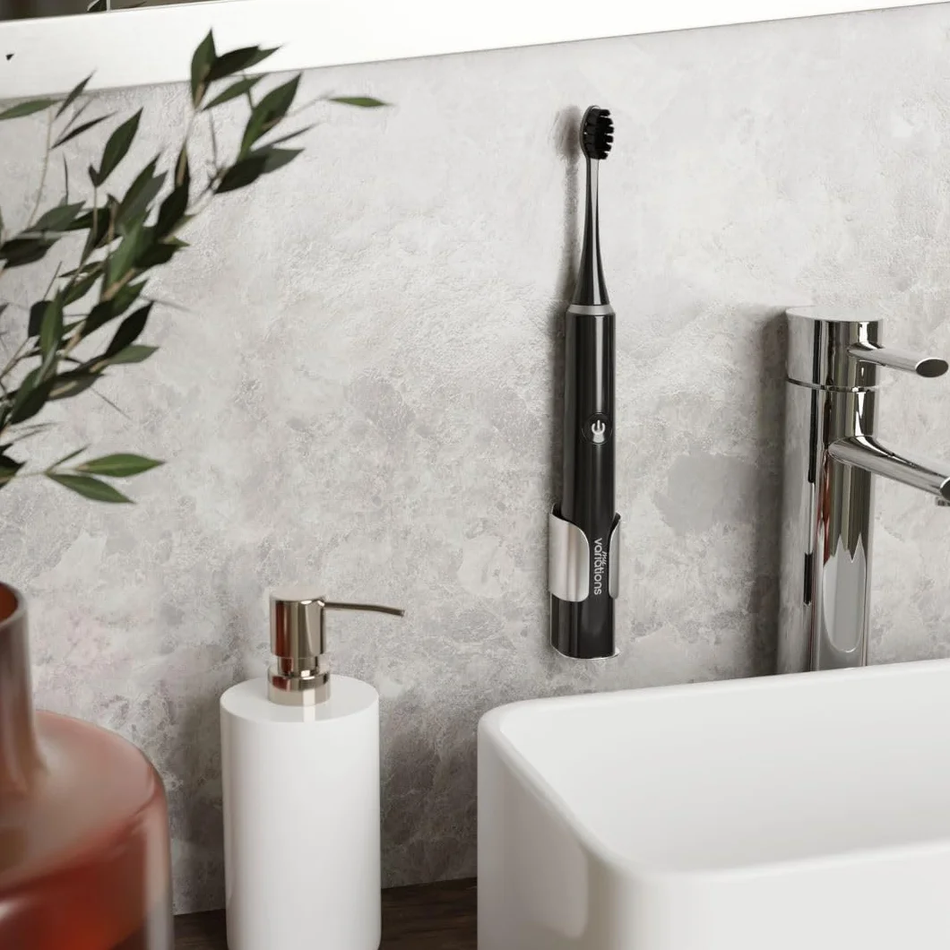 Brosse à Dents Électrique Sonique Noire Autonomie 1 Mois 5 Modes USB-C
