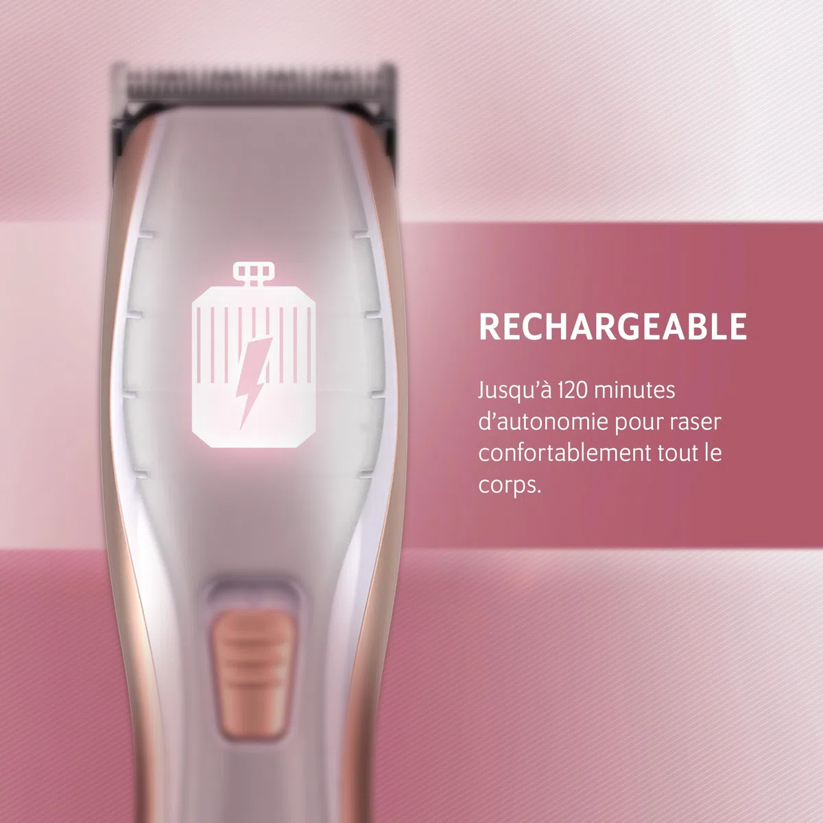 WAHL Shave & Smooth, Tondeuse pour femmes, rasoir pour femmes, tondeuse corporelle 2 en 1, tondeuse de précision pour sourcils, tondeuse corporelle rechargeable, confort et contrôle