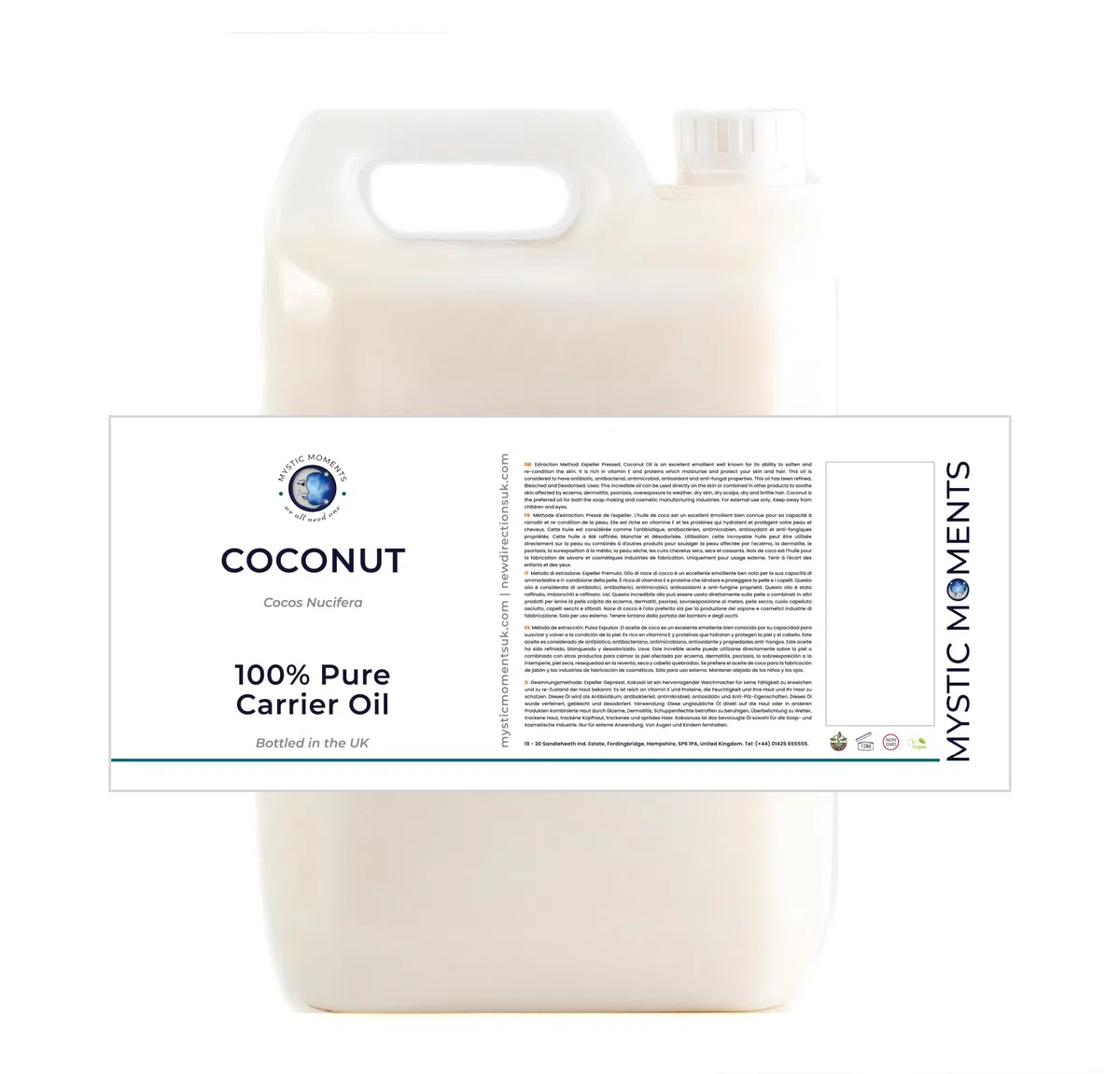 Mystic Moments Noix de coco Huile De Base 5Kg 100% Pur
