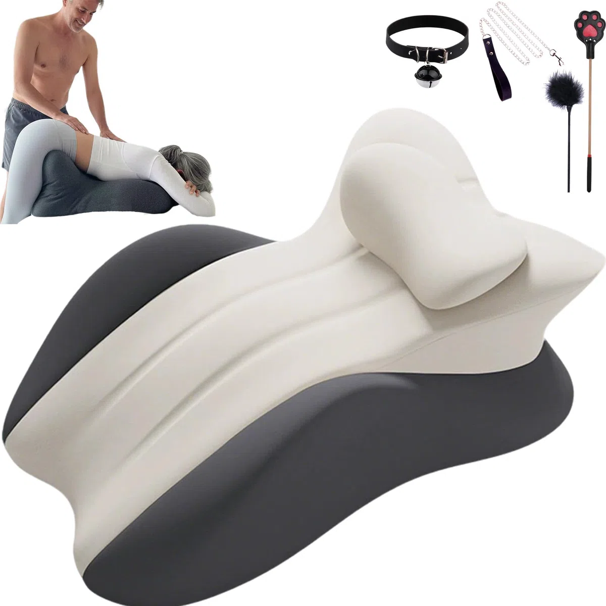 Coussin Intime Pro 2026 Oreiller érotique avec Rampes Soulage Dos Bassin Confortable