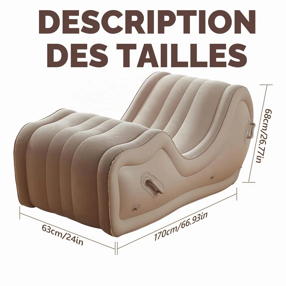 Canapé Gonflable Sexuel avec Pompe Électrique Automatique Mobilier BDSM Bondage pour Couples