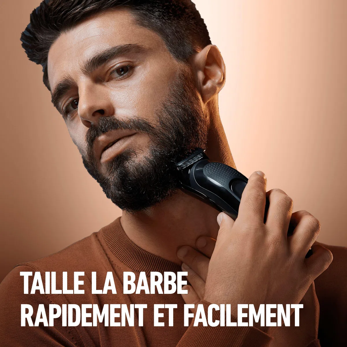 King C. Gillette Coffret Rasage Homme Tondeuse Barbe Électrique 4 Sabots Nettoyant 3-en-1