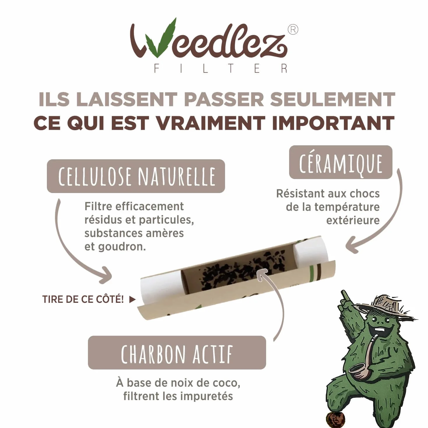 Filtres à charbon actif Mister Canapa 6 mm lot de 250 pièces