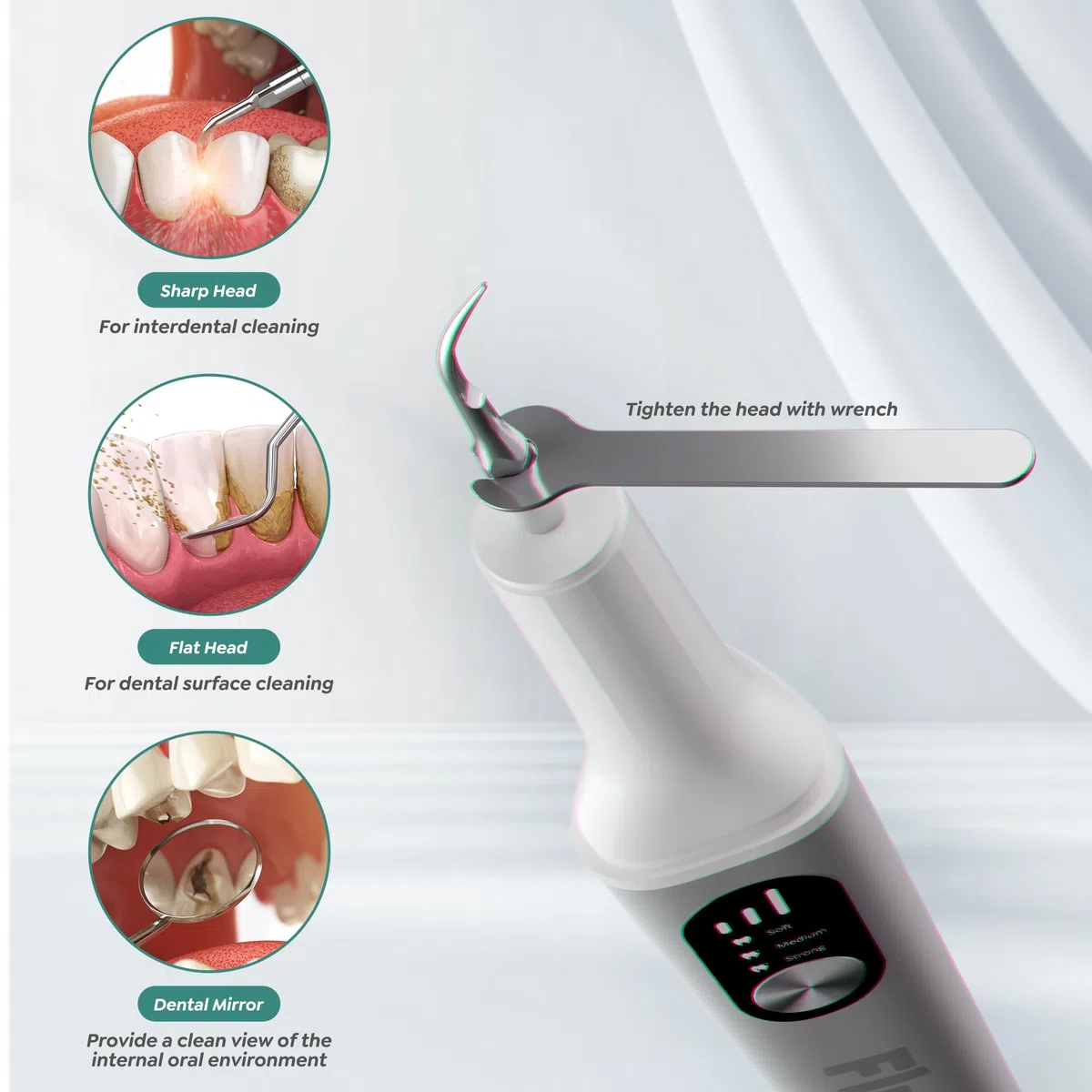 Kit Détartrage Dents Brosse à Dent Élimine Tartres Plaques Détartreur Oral Blanchiment Dentaires Hygiène Dentaire