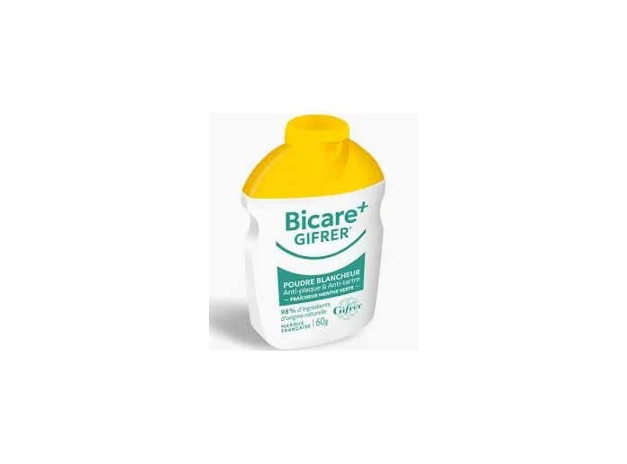 Bicare+ poudre blancheur fraîcheur menthe verte cosmétique